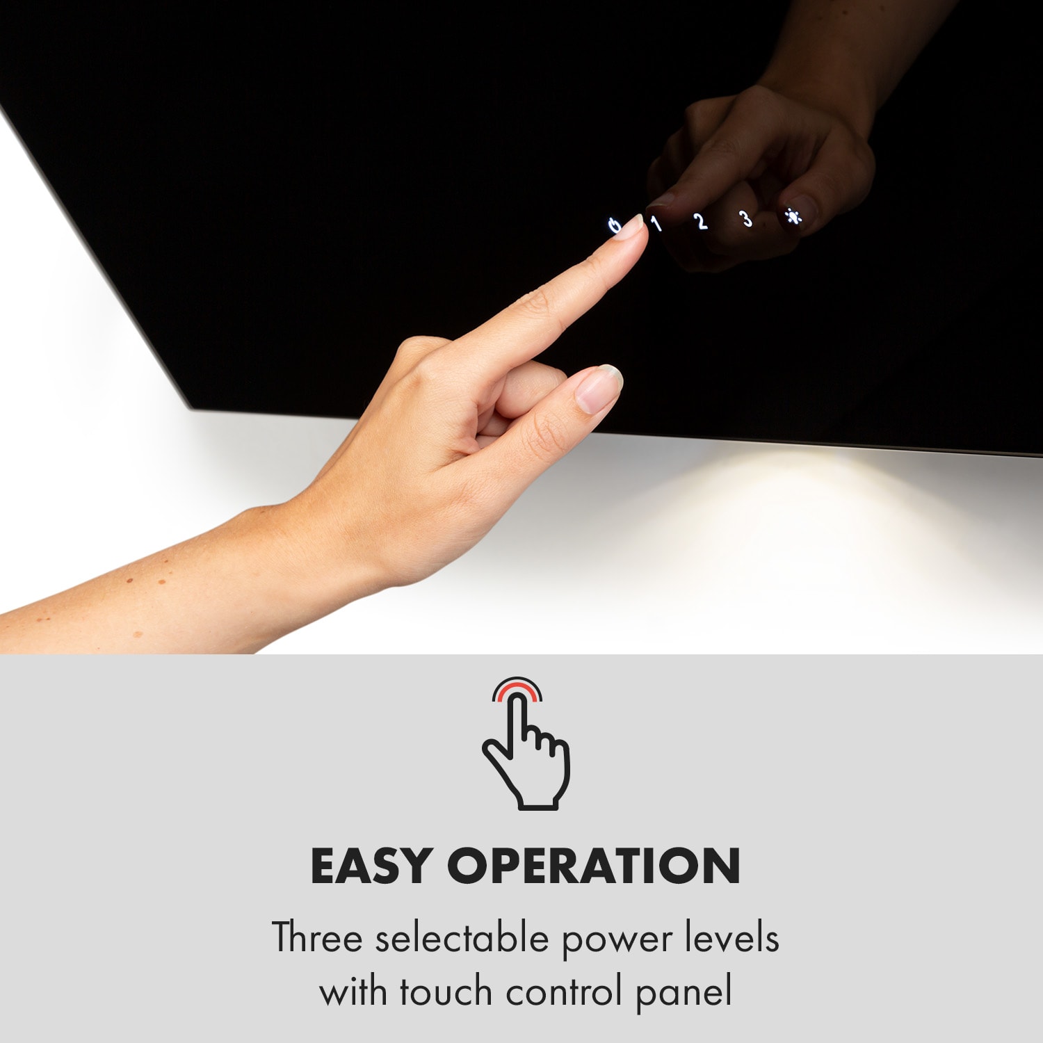 Alina, hotă, 90 cm, 600 m³ / h, display LED, lumină, neagră 90 cm | Negru