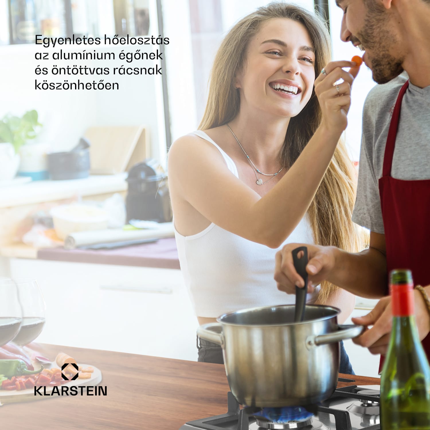 Ignito Domino, gázfőzőlap, 2 Sabaf égő, rozsdamentes acél, ezüst 30 cm | Ezüst