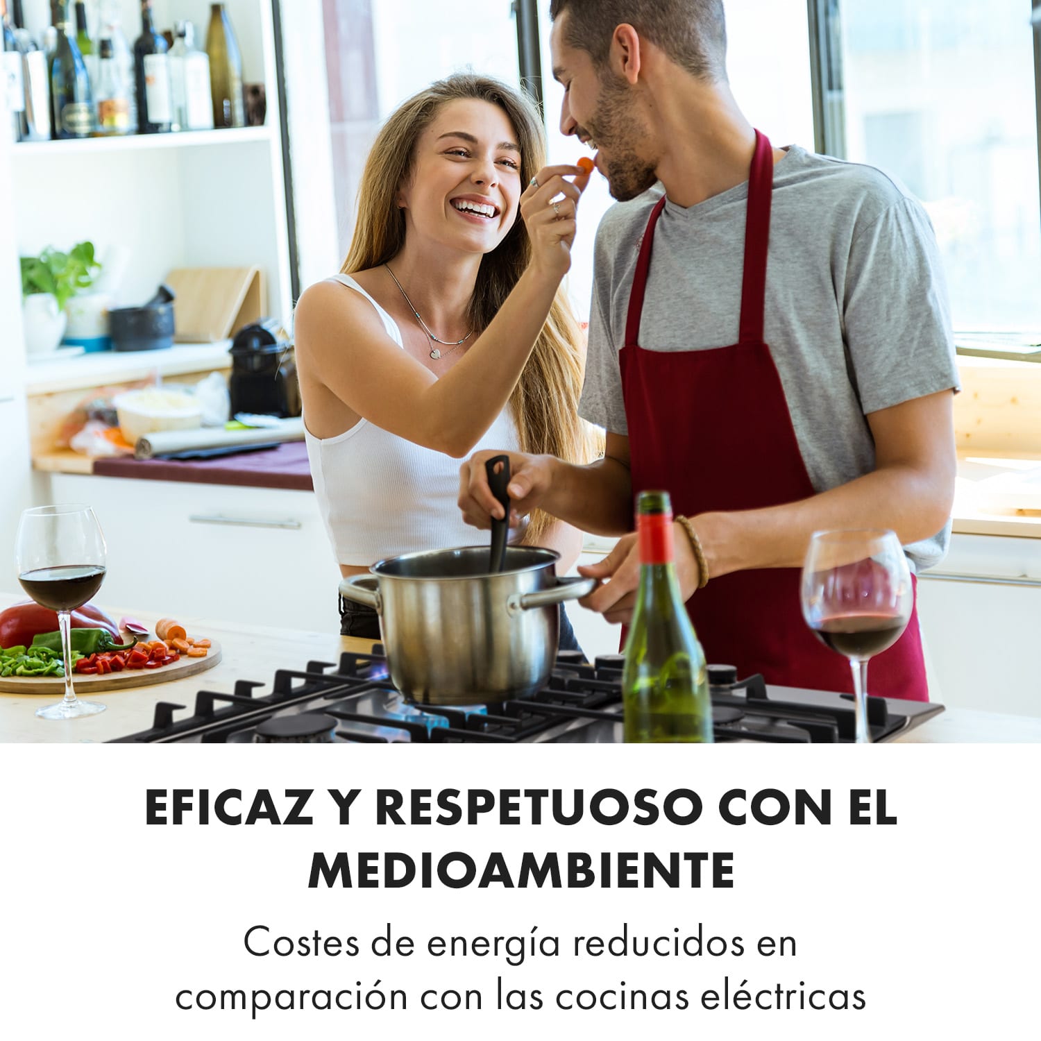 Ignito cocina a gas con 4 zonas 4 quemadores acero inoxidable plateada 60 cm | Plata