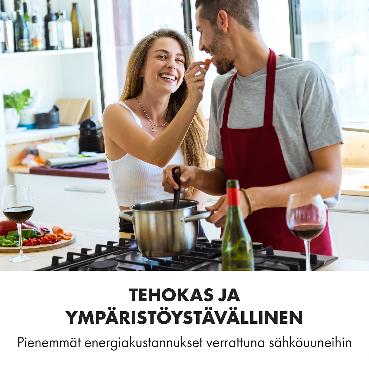 Ignito 4 alueen kaasuliesi 4-liekkinen Sabaf-poltin ruostumatonta terästä hopeanvärinen 60 cm | Hopea