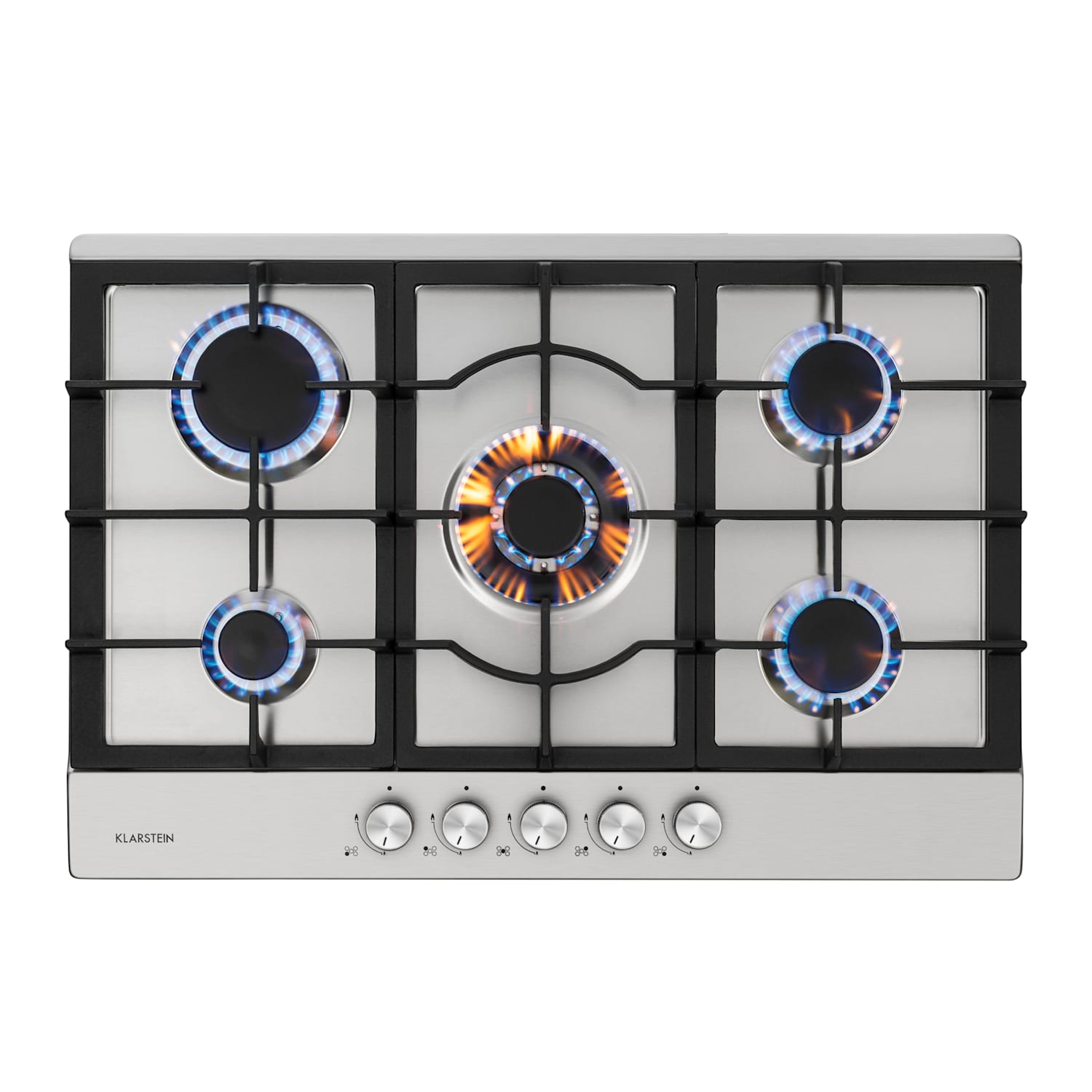 Ignito 5, gázfőzőlap, 5 Sabaf égő, rozsdamentes acél, ezüst 75 cm | Ezüst