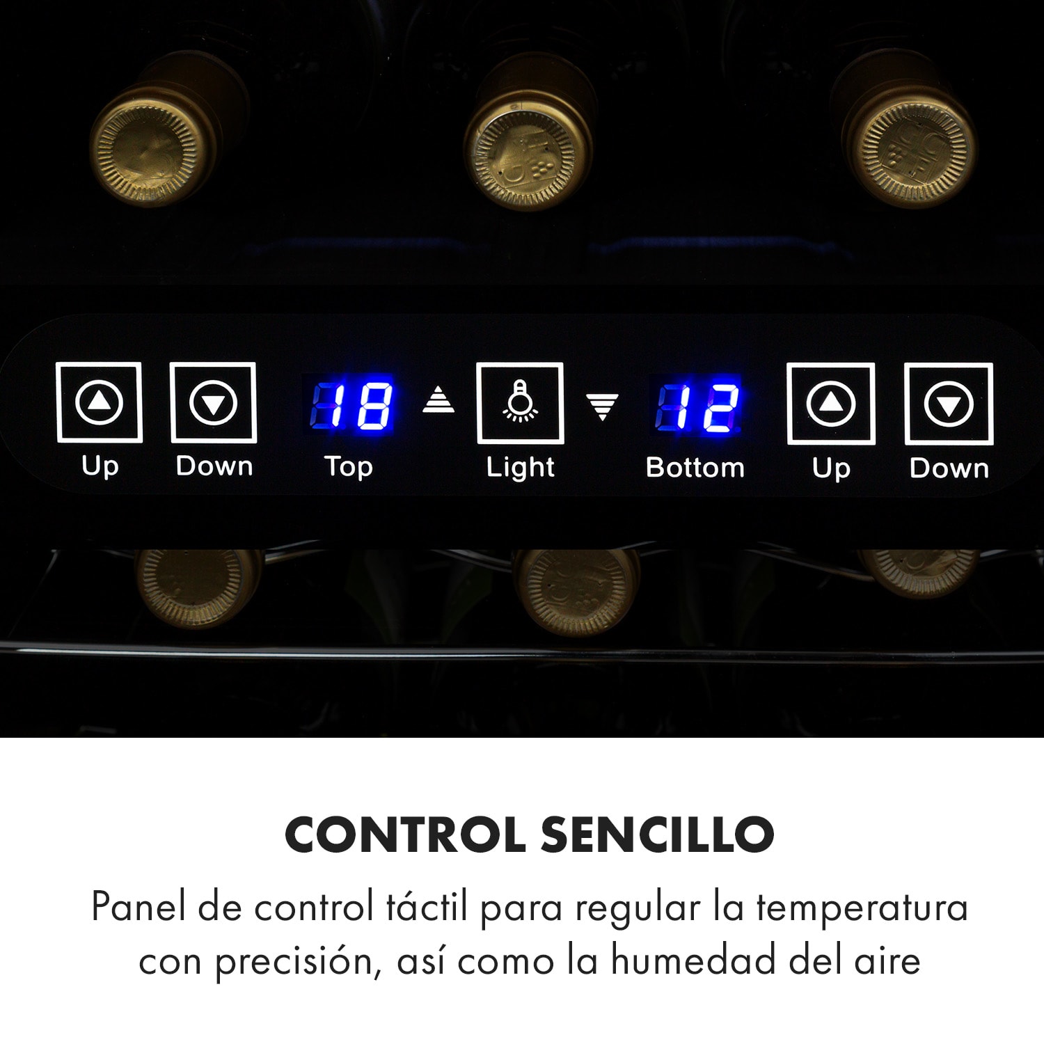 El Dorado Humidor y vinoteca 100W Táctil 48L Led Negro 48 L | Negro