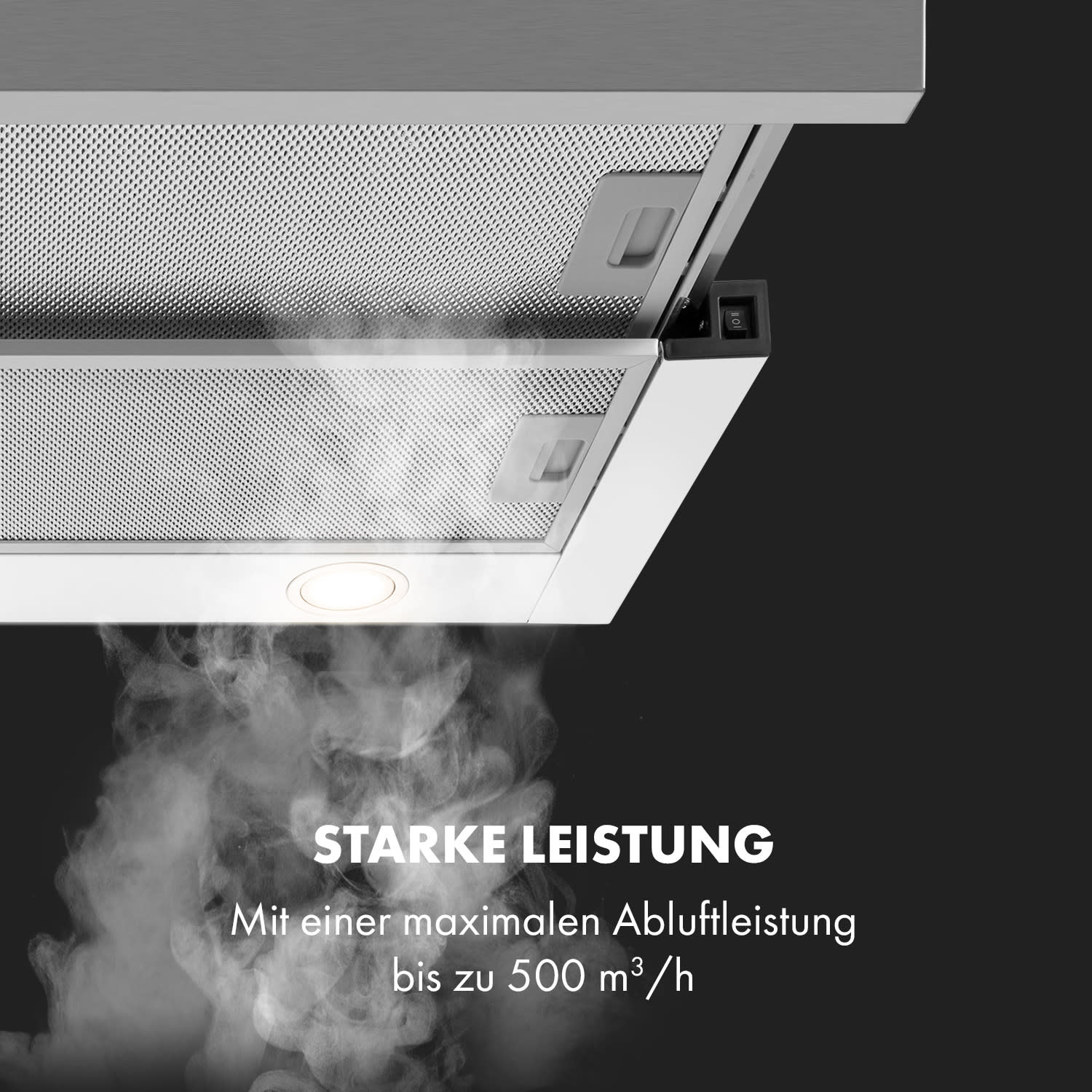 Mariana 60 hotte plate 500 m³/h évacuation d'air LED blanche 60 cm | Blanc