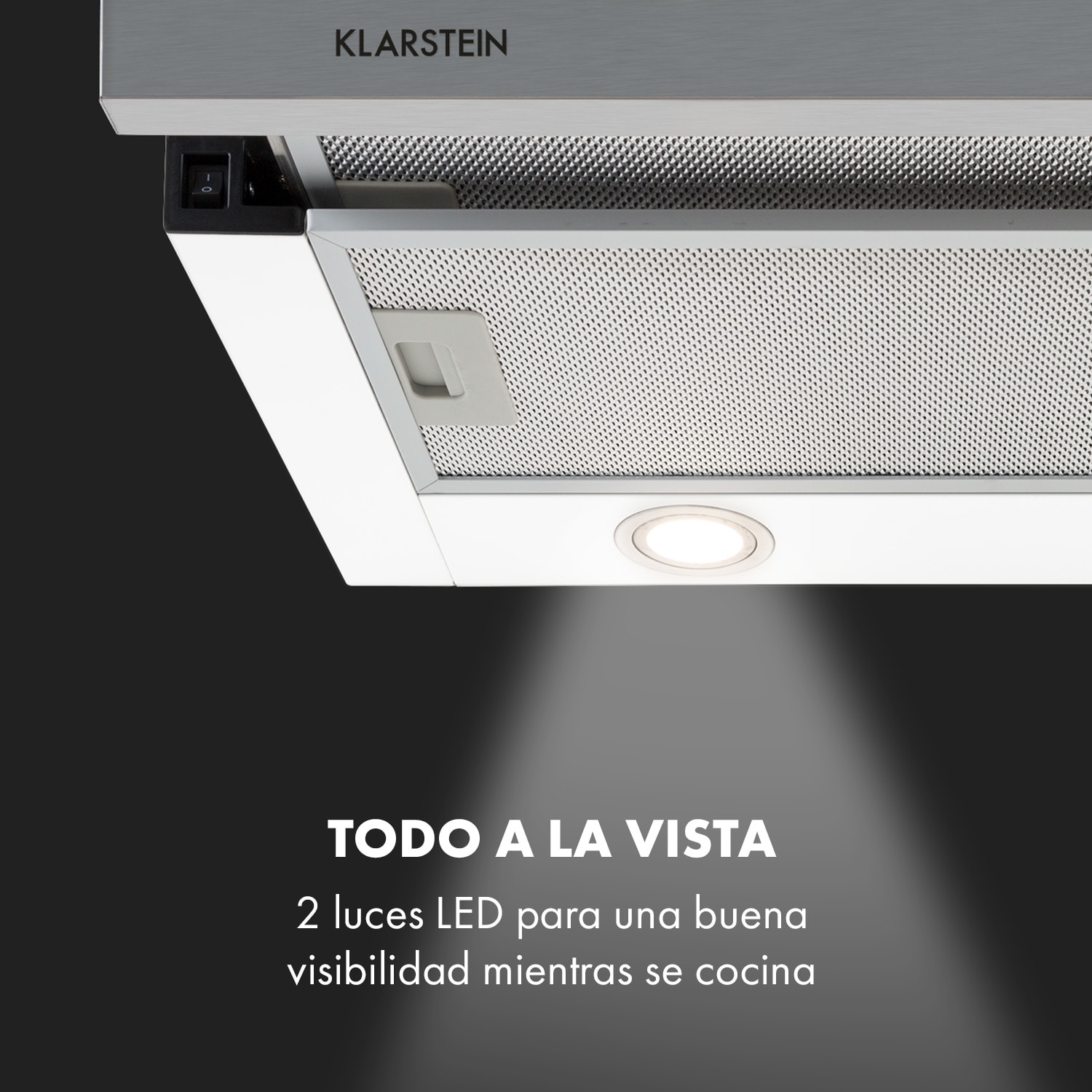 Mariana 60 Campana telescópica Extracción: 500 m³/h Led Blanca 60 cm | Blanco