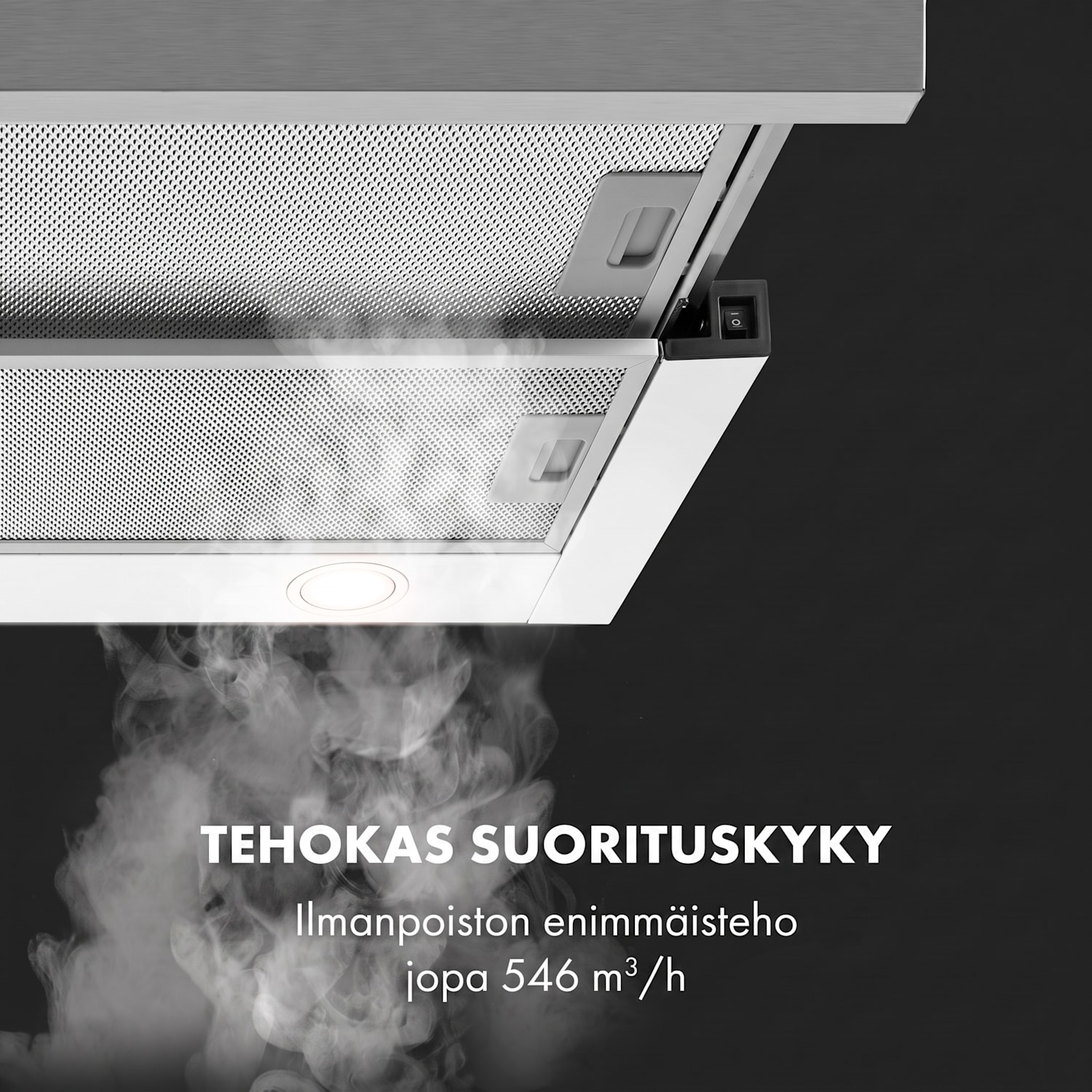 Mariana 60 matala liesituuletin 500 m³/h poistoilma LED valkoinen 60 cm | Valkoinen