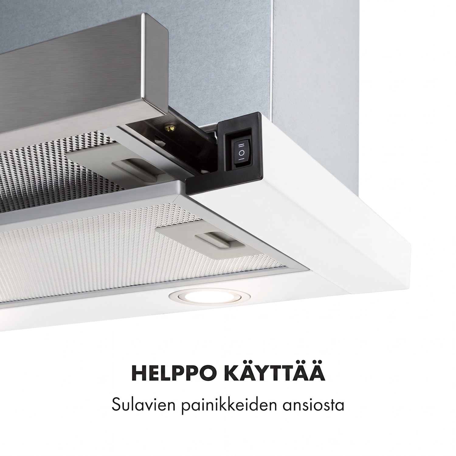 Mariana 60 matala liesituuletin 500 m³/h poistoilma LED valkoinen 60 cm | Valkoinen