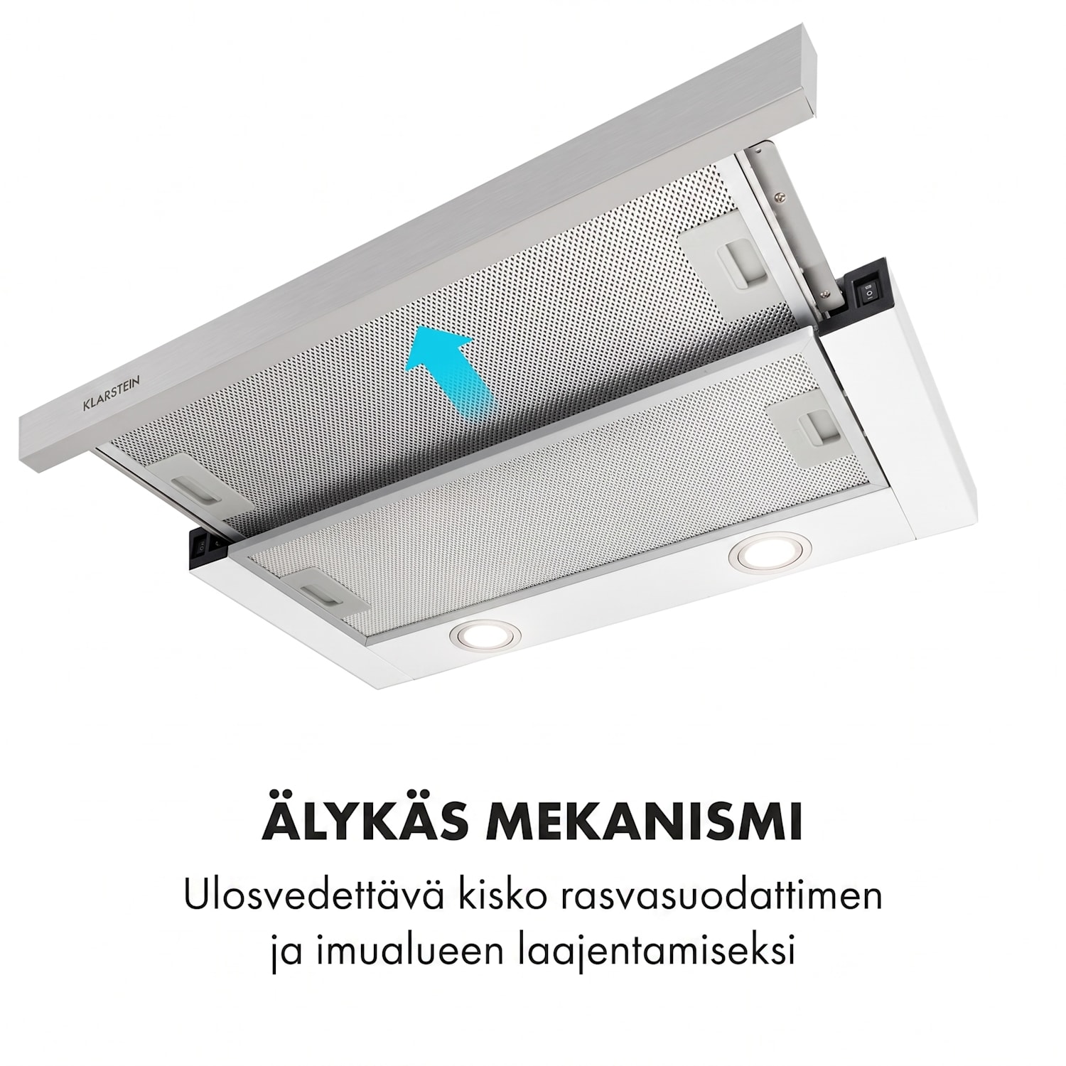 Mariana 60 matala liesituuletin 500 m³/h poistoilma LED valkoinen 60 cm | Valkoinen