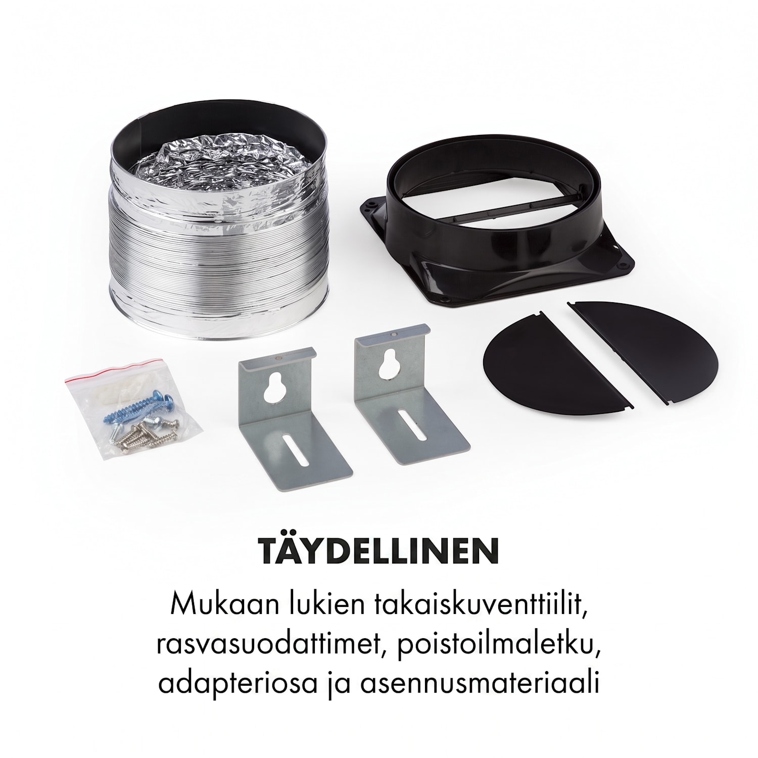 Mariana 60 matala liesituuletin 500 m³/h poistoilma LED valkoinen 60 cm | Valkoinen