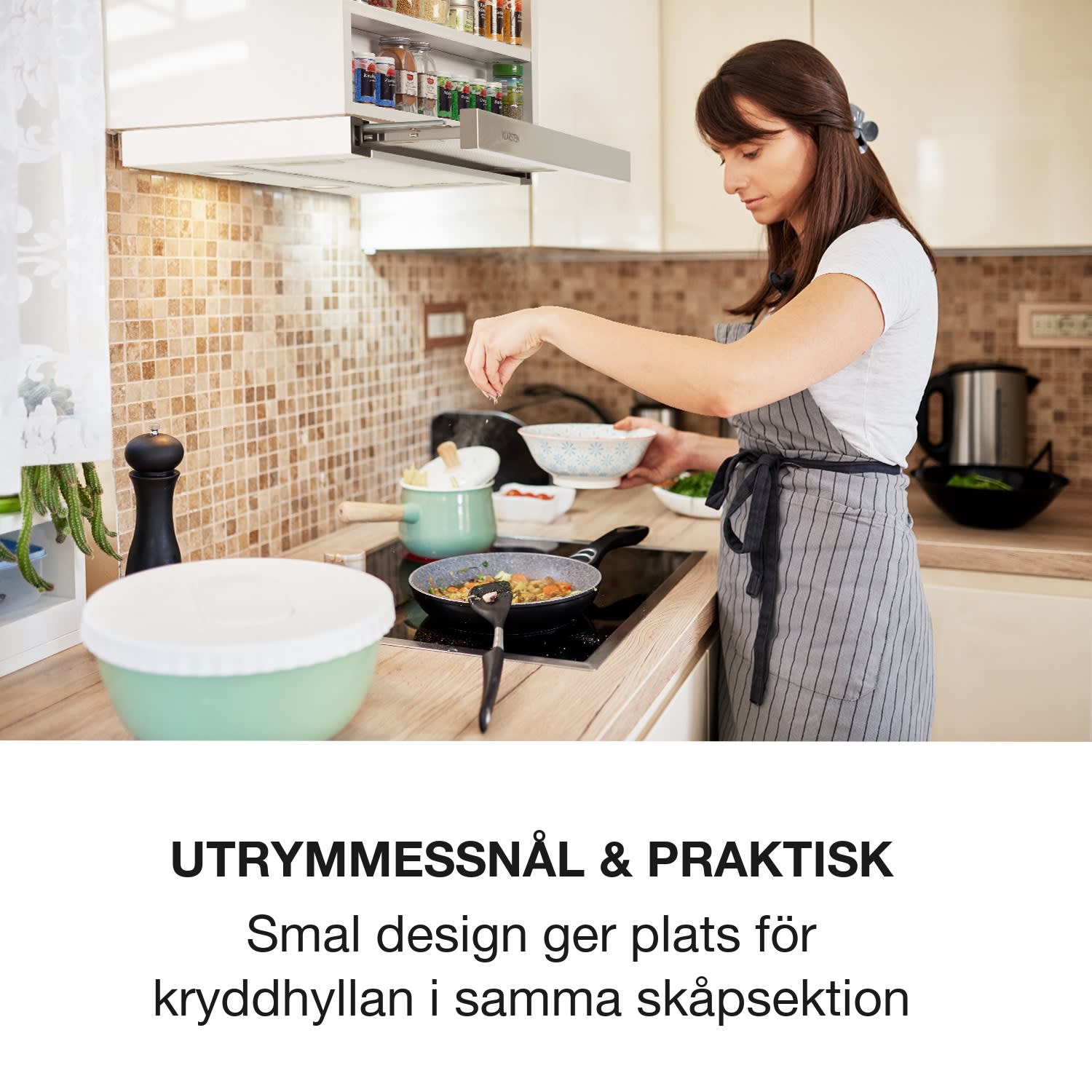 Mariana 60 platt skärm-spisfläkt 500 m³/h frånluft LED vit 