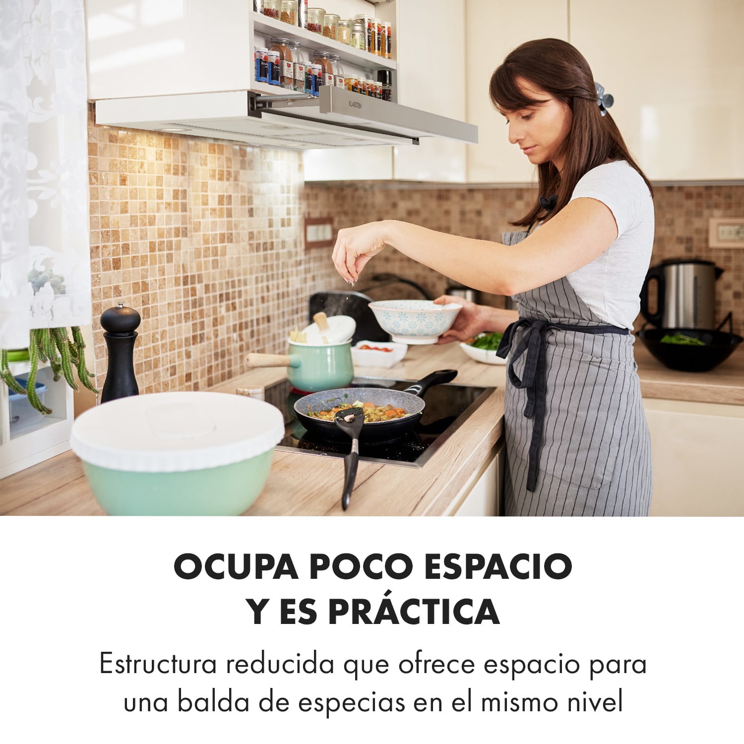 Mariana 90 Campana telescópica Extracción: 500 m³/h Led Blanca 90 cm | Blanco