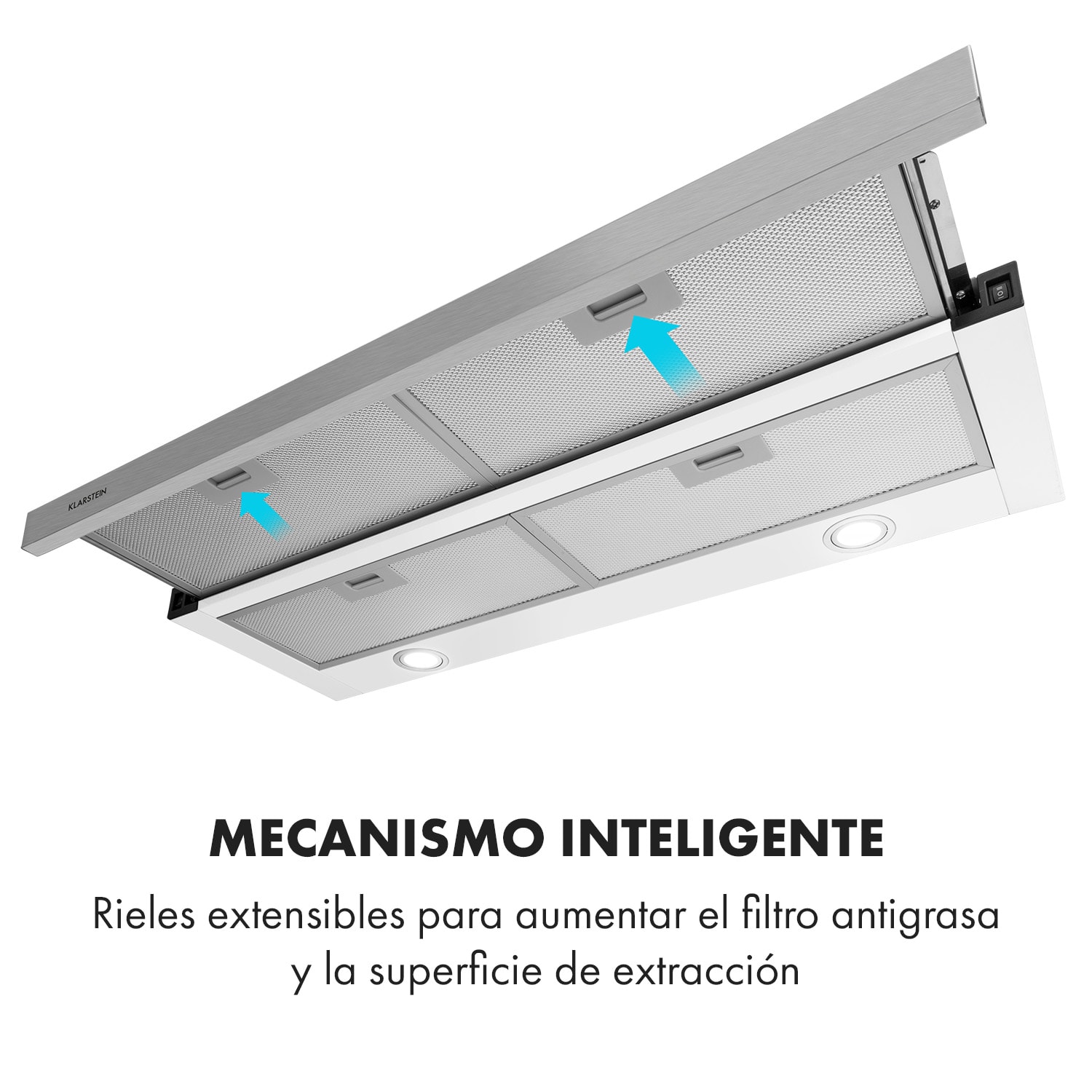 Mariana 90 Campana telescópica Extracción: 500 m³/h Led Blanca 90 cm | Blanco