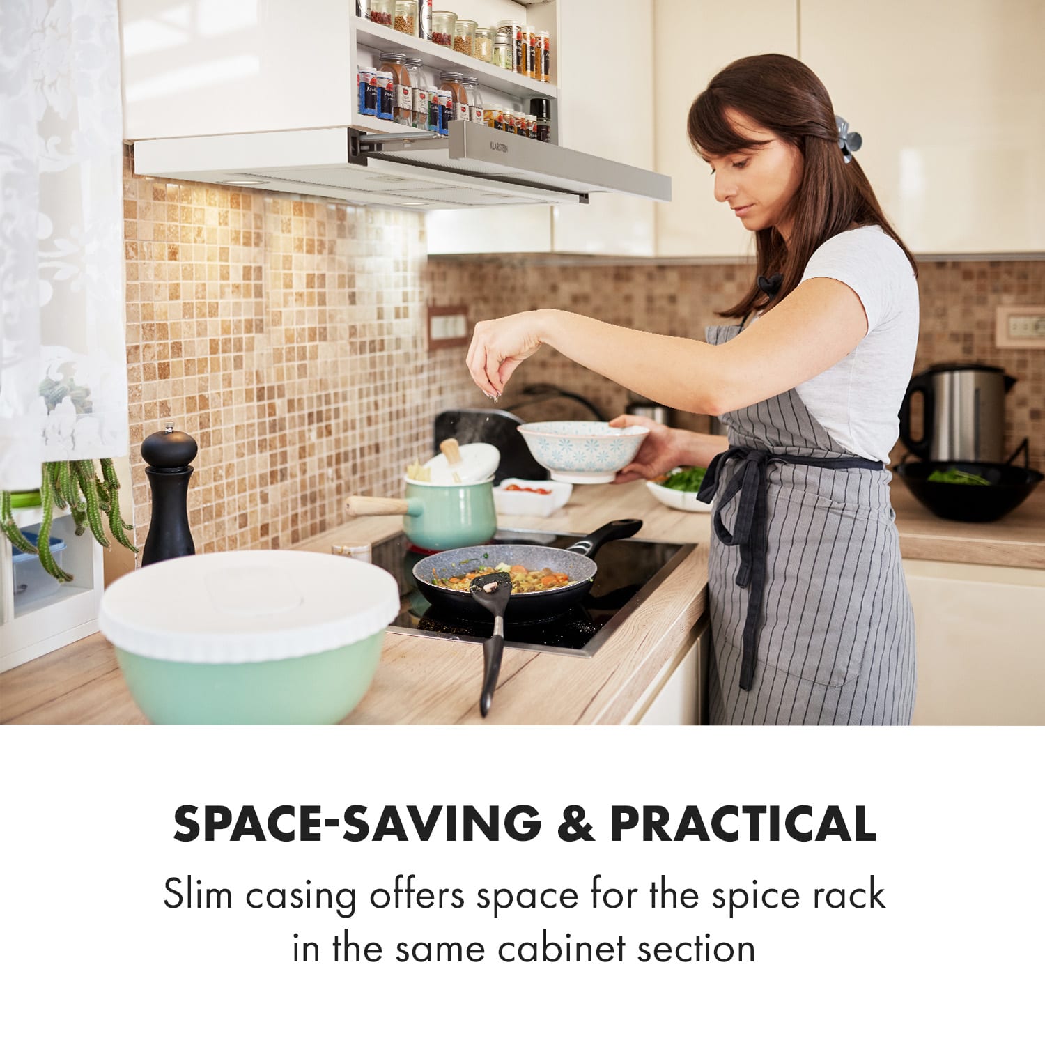 Mariana 90 vlakscherm afzuigkap 500 m³/h afvoer led wit 90 cm | Wit