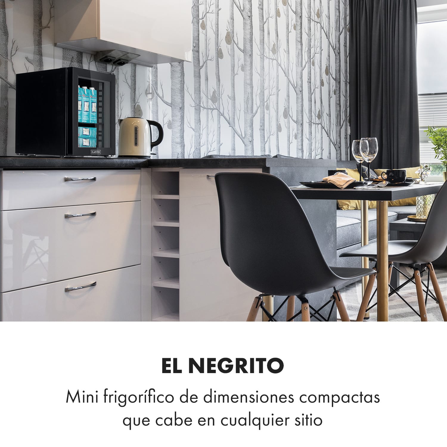Refrigerador de bebidas MilkySafe 1 rejilla metálica 8 ranuras puerta de cristal pasante 