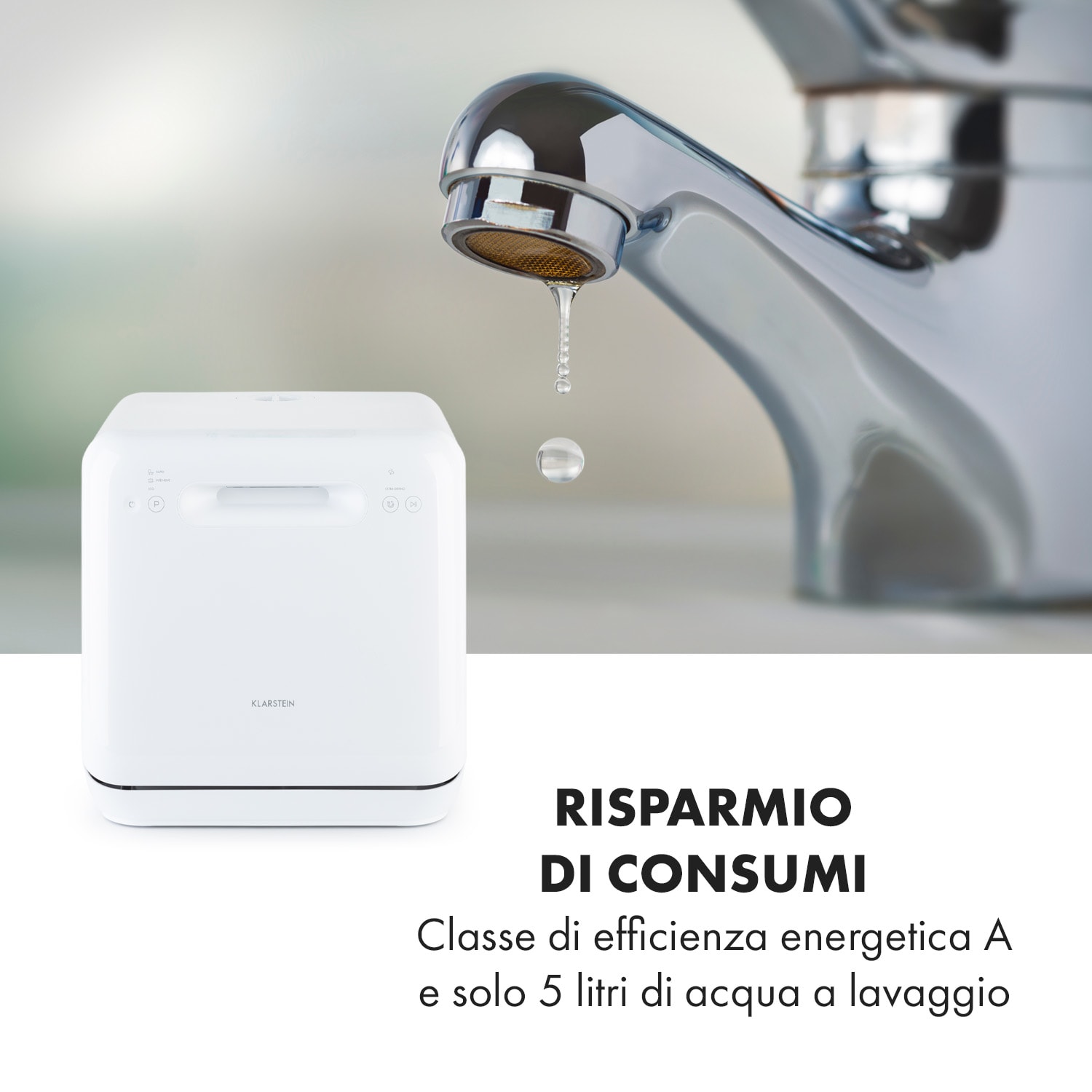 Lavastoviglie Aquatica da tavolo senza installazione 2 coperti 860W 