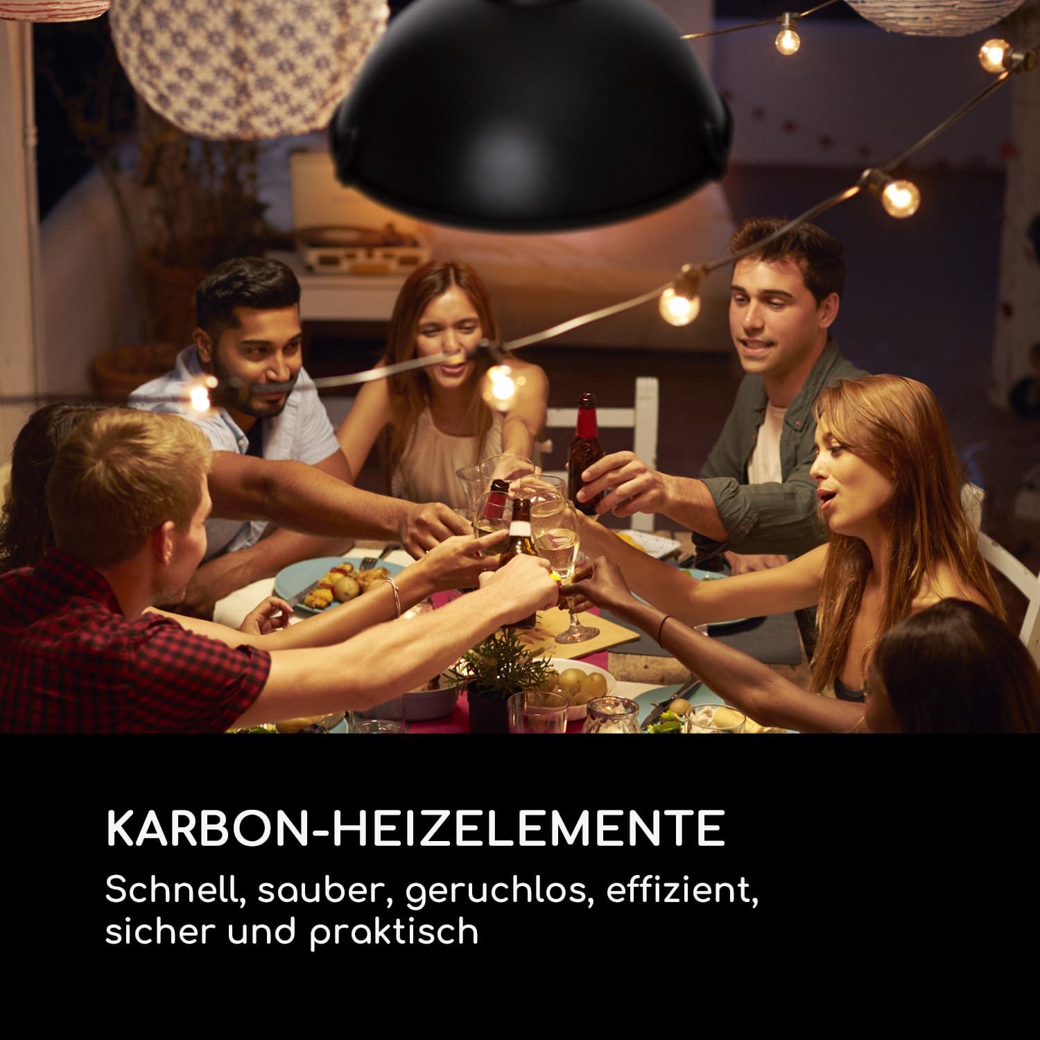 Blackpool Heat Infrarot-Heizstrahler IP44 2100W Fernbedienung 