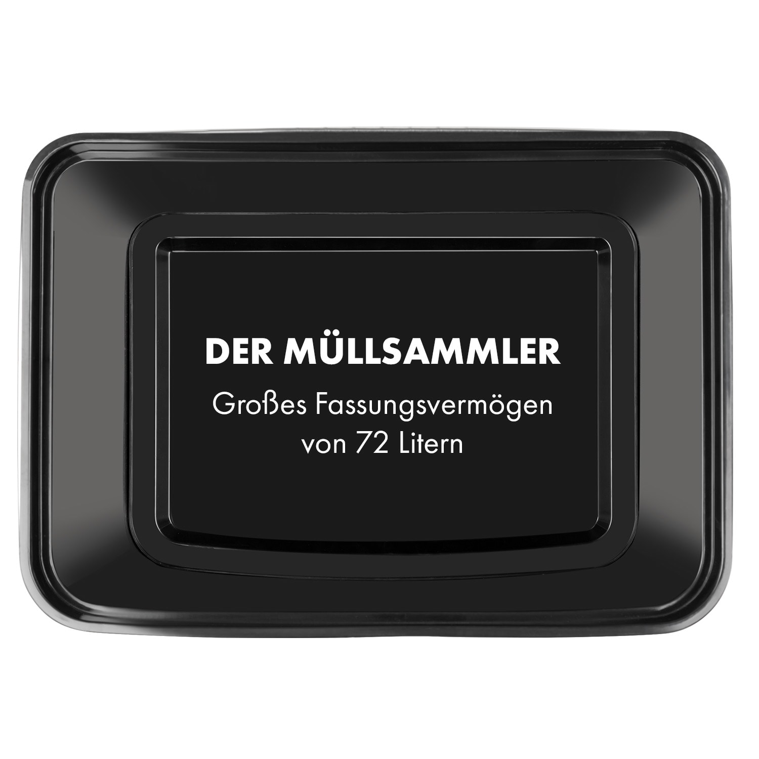 Touchless Müllsammler Sensor 72L 4 Behälter ABS PP Edelstahl gebürstet Silber-Metallic