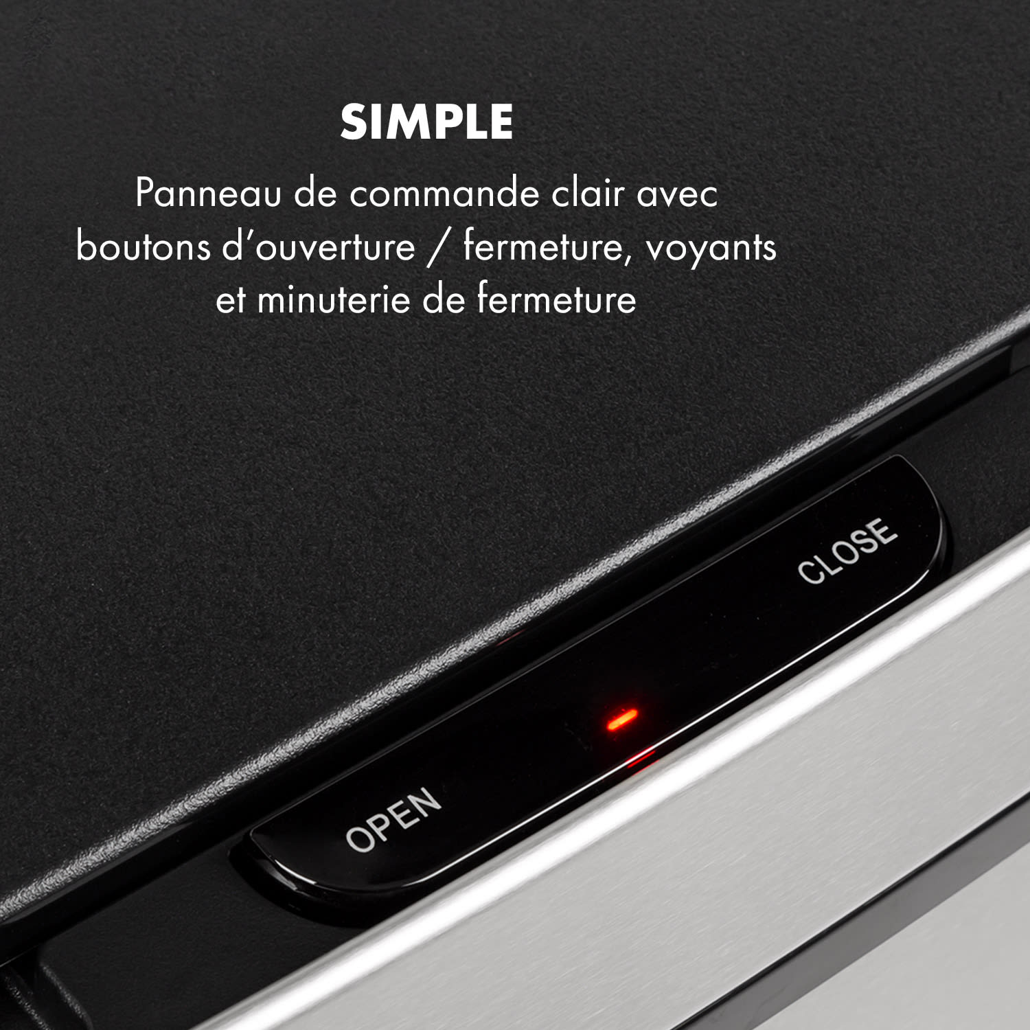 Touchless vuilverzamelaar sensor 72L 4 containers ABS/ PP/ rvs Zilver Metallic