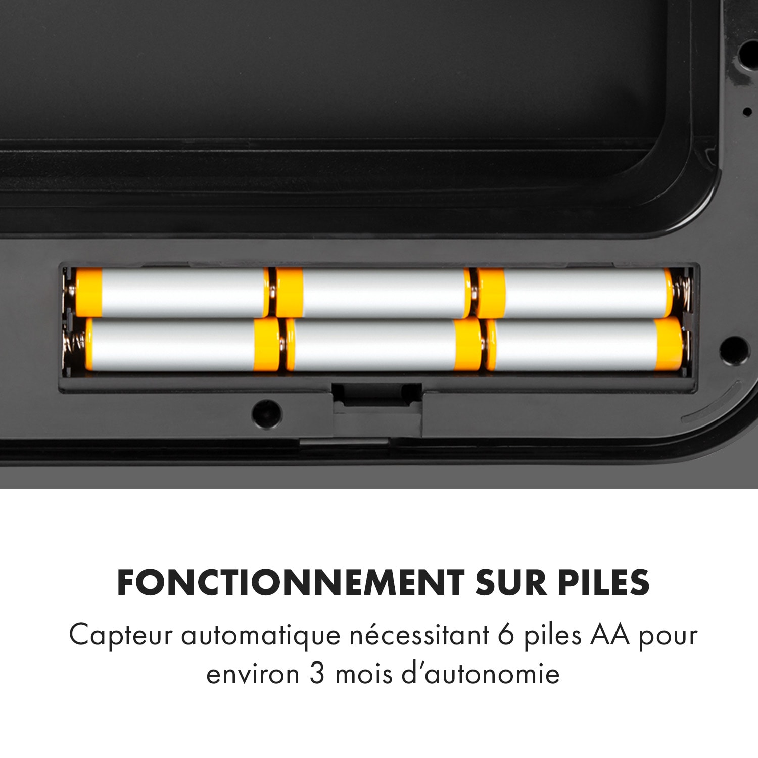 Touchless Poubelle avec capteur 72 litres 4 bacs ABS PP & inox Argent Métallisé