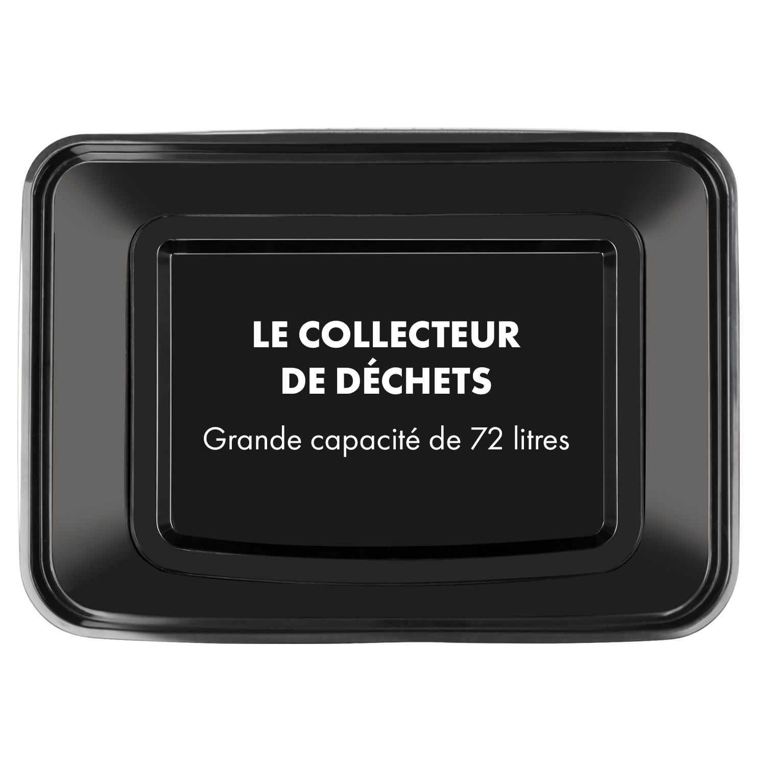 Touchless vuilverzamelaar sensor 72L 4 containers ABS/ PP/ rvs Zilver Metallic