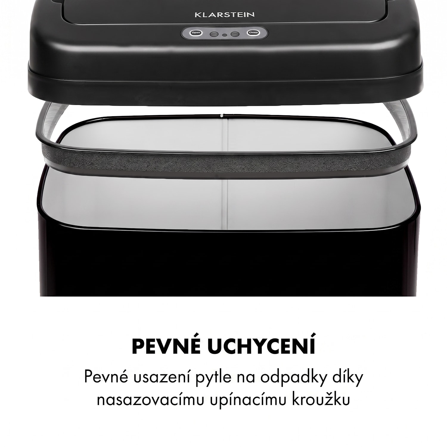 Cleansmann 30, koš na odpadky, senzor, 30 litrů, na odpadkové pytle, ABS, černý 30 L | Černá