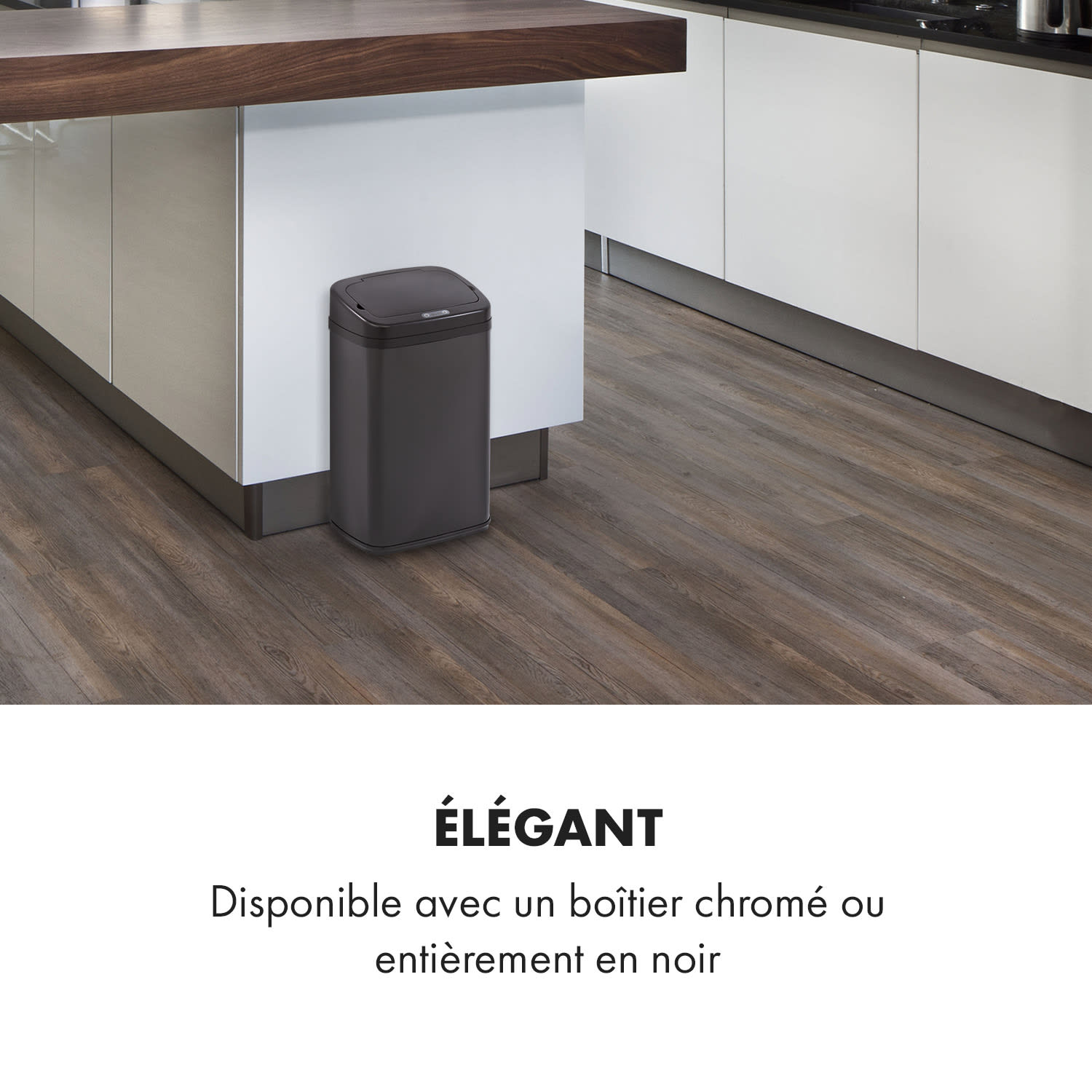 Cleansmann 30 Poubelle 30 litres avec capteur  - Couvercle ABS noir 30 L | Noir
