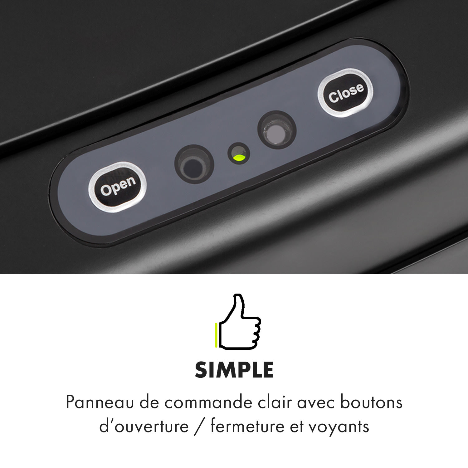 Cleansmann 30 Poubelle 30 litres avec capteur  - Couvercle ABS noir 30 L | Noir