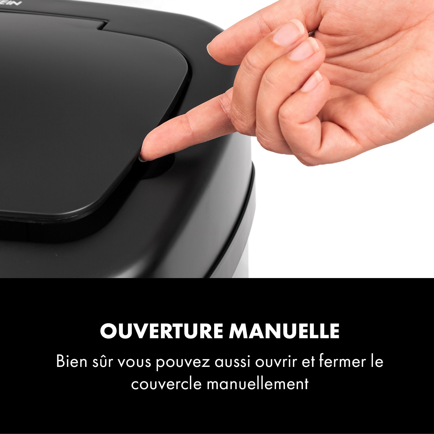 Cleansmann 30 Poubelle 30 litres avec capteur  - Couvercle ABS noir 30 L | Noir