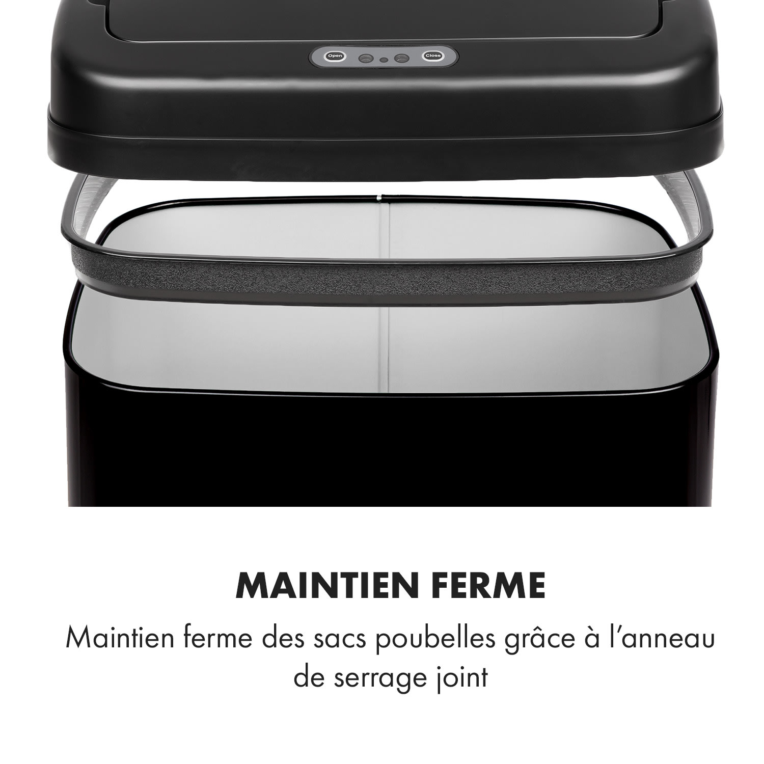 Cleansmann 30 Poubelle 30 litres avec capteur  - Couvercle ABS noir 30 L | Noir