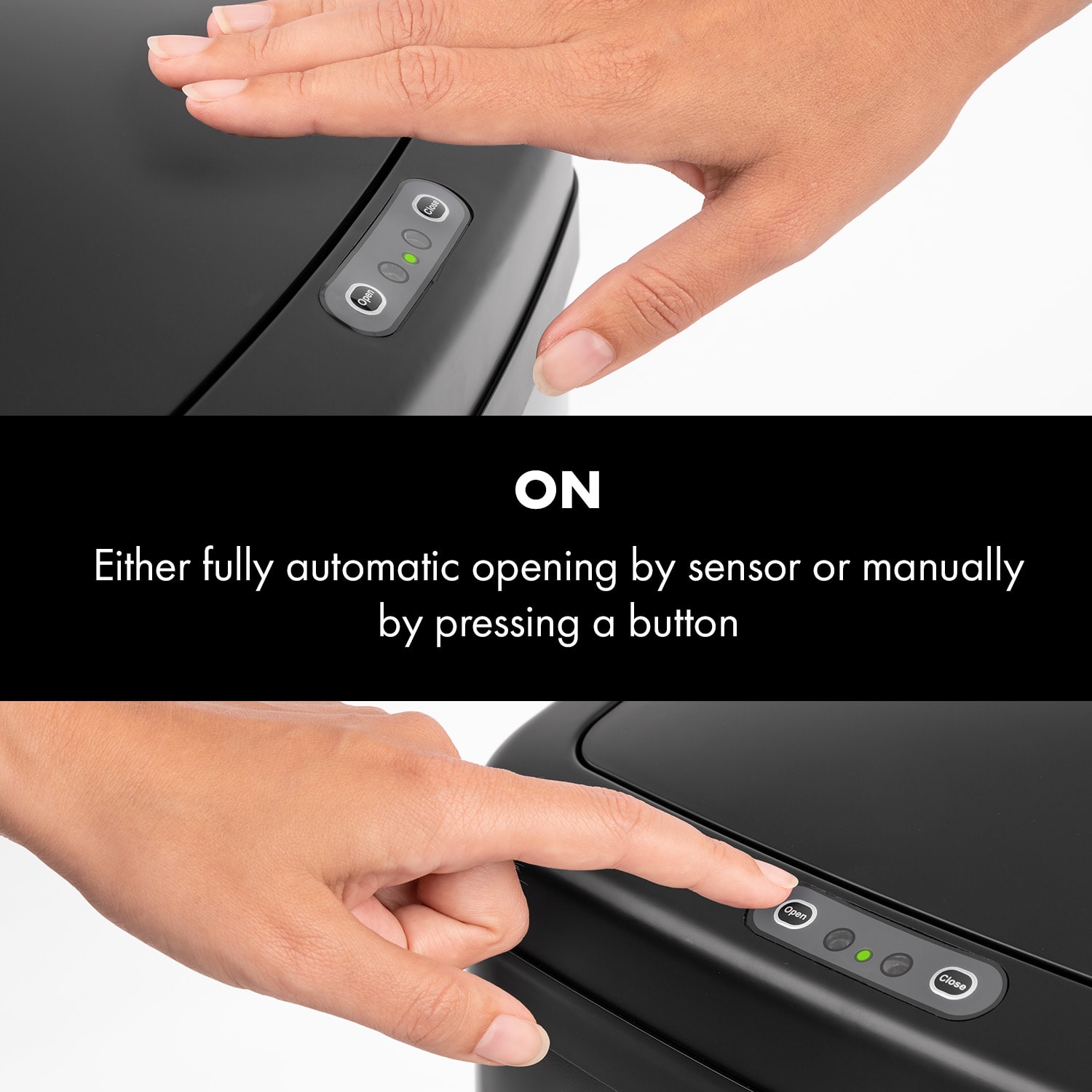 Cleansmann Lixeira Sensor 30 L para Saco de Lixo ABS Preto 