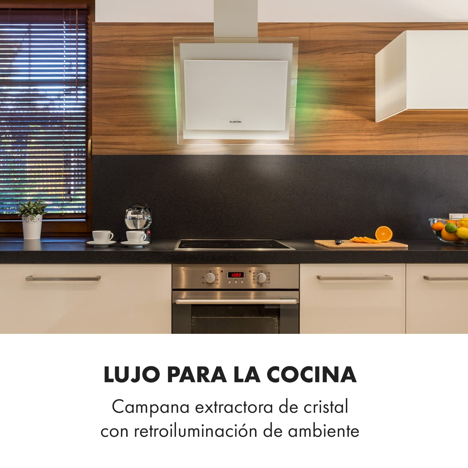 Mirage 60 campana extractora 550 m³/h panel táctil Ambient EEC A++ blanca 60 cm | Blanco
