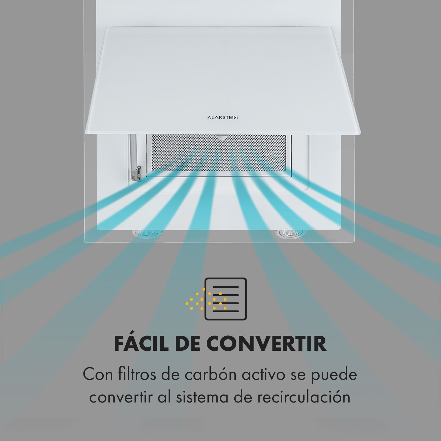 Mirage 60 campana extractora 550 m³/h panel táctil Ambient EEC A++ blanca 60 cm | Blanco