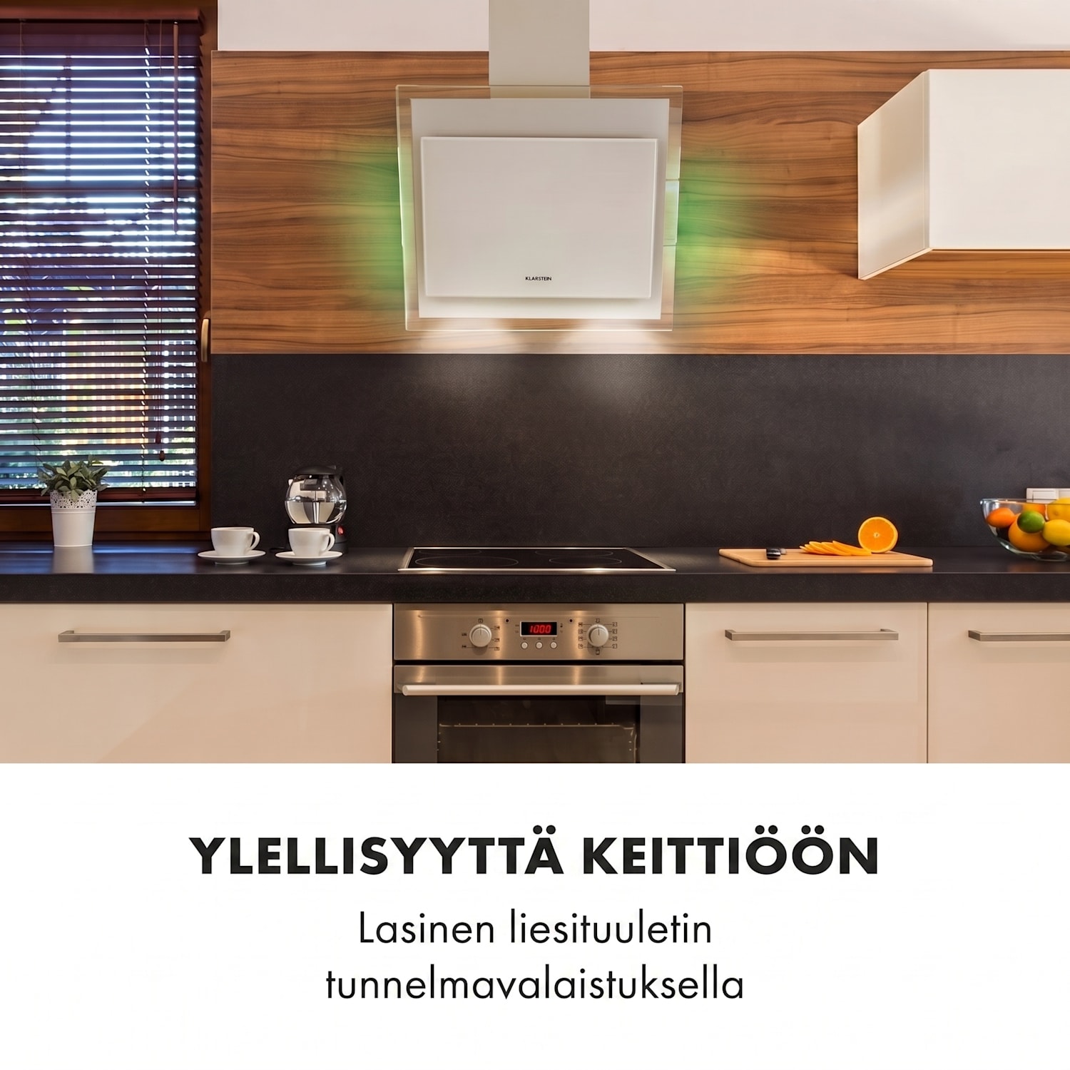 Mirage 60 -liesituuletin 671 m³/h kosketuskäyttöpaneeli tunnelmavalaistus energialuokka A++ valkoinen 60 cm | Valkoinen