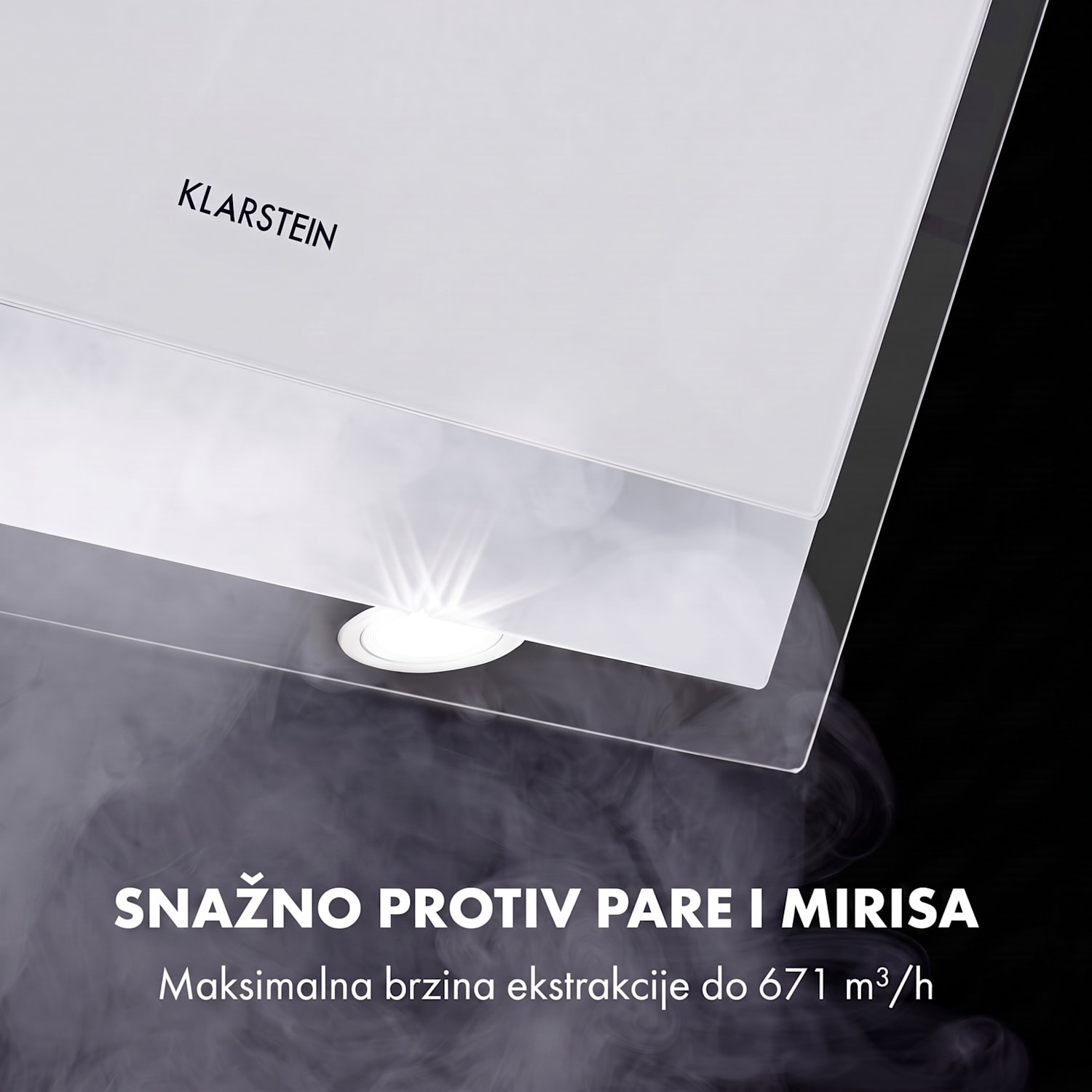 Mirage 60, kuhinjska napa, 671 m³/h, touchscreen, energetska klasa A++, bijela 60 cm | Bijela