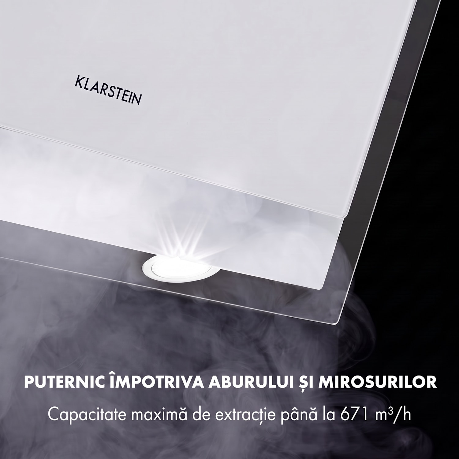 Mirage 60, hota, 671 m³ / h, panou tactil, lumină de dispoziție, clasa energetica A ++, alb 60 cm | Alb