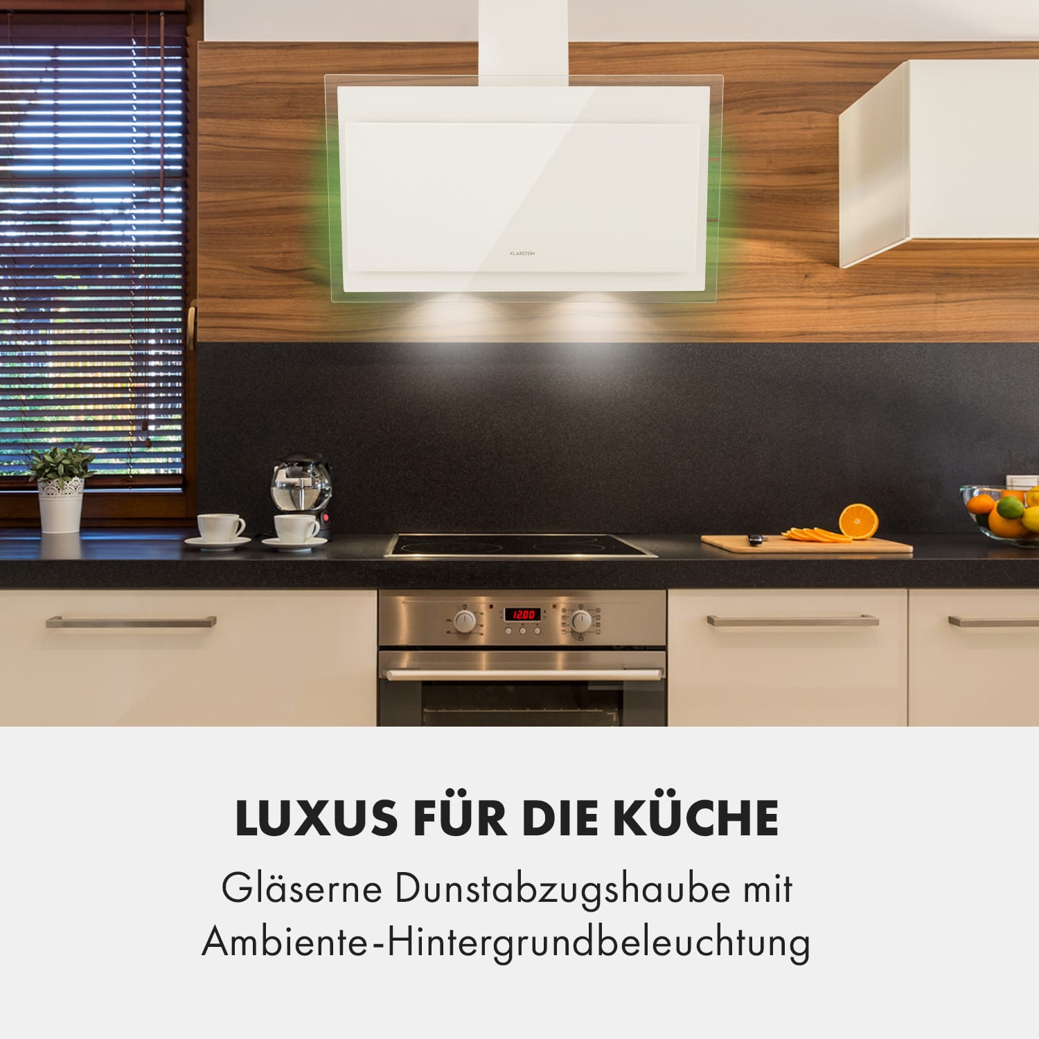 Mirage 90 Dunstabzugshaube 550 m³/h Touch-Panel Ambient EEC A++ weiß 90 cm | Weiß