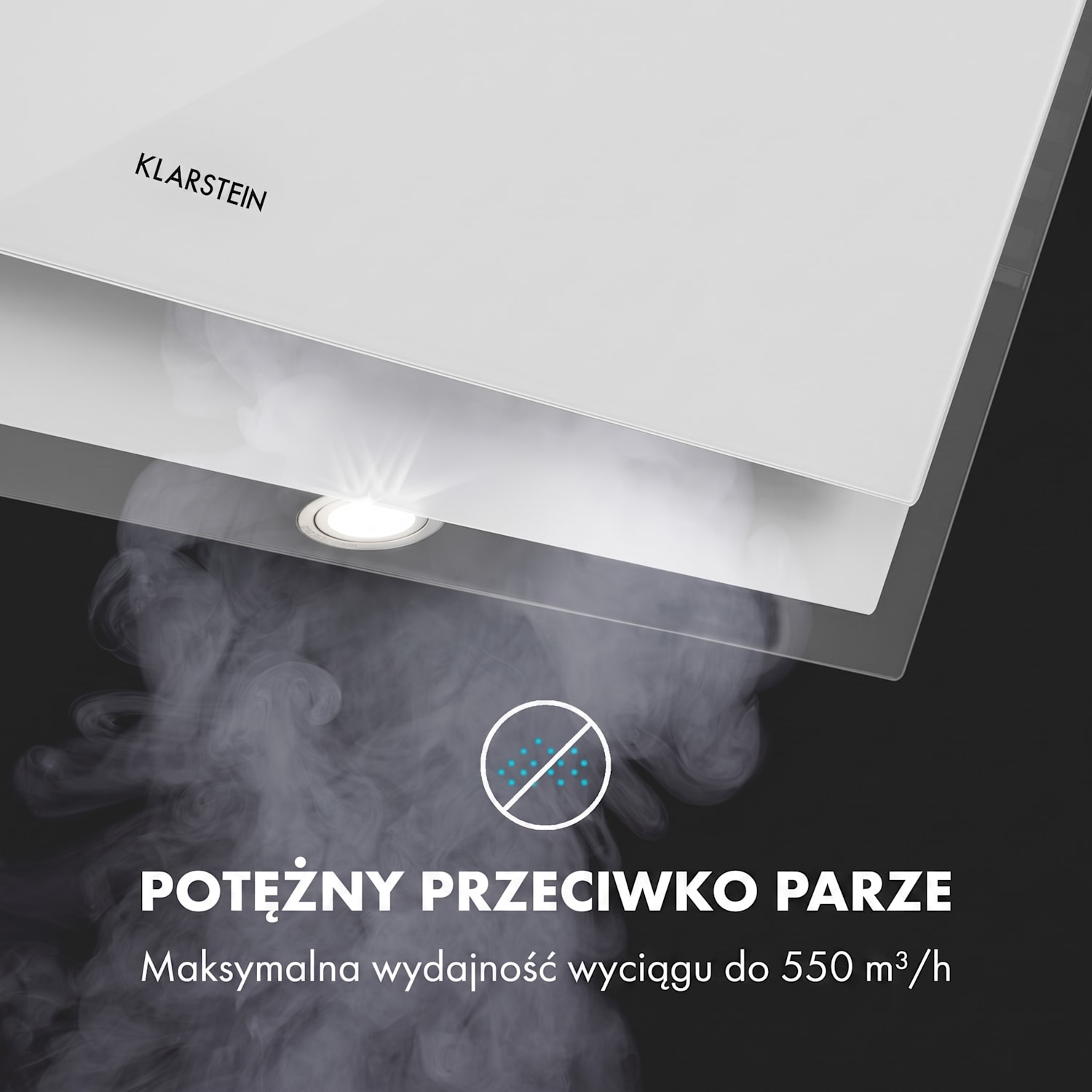 Mirage 90, okap kuchenny, wyciąg/pochłaniacz, 90 cm, 550 m³/h, panel dotykowy, klasa energetyczna A++, kolor biały 90 cm | Biały