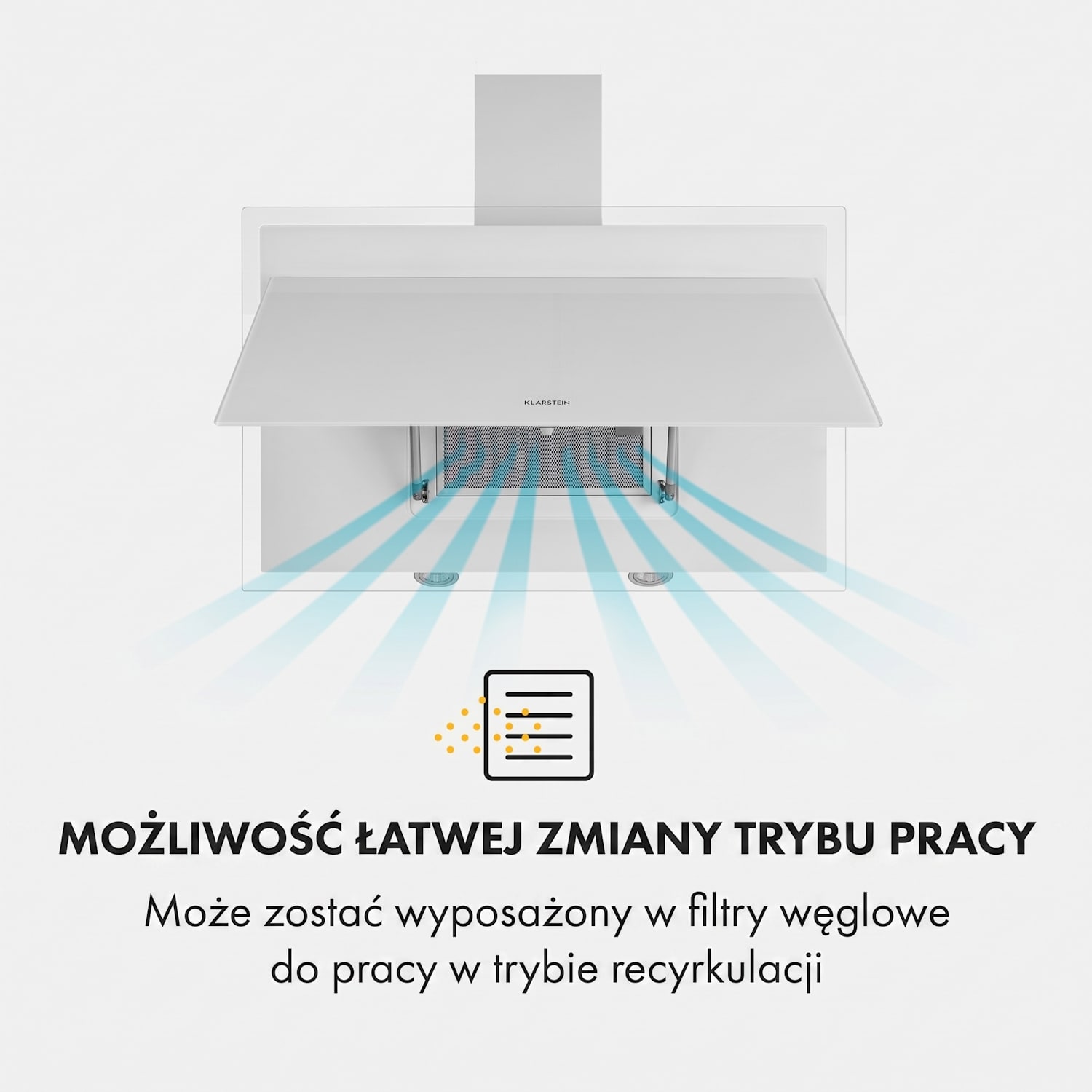 Mirage 90, okap kuchenny, wyciąg/pochłaniacz, 90 cm, 550 m³/h, panel dotykowy, klasa energetyczna A++, kolor biały 90 cm | Biały