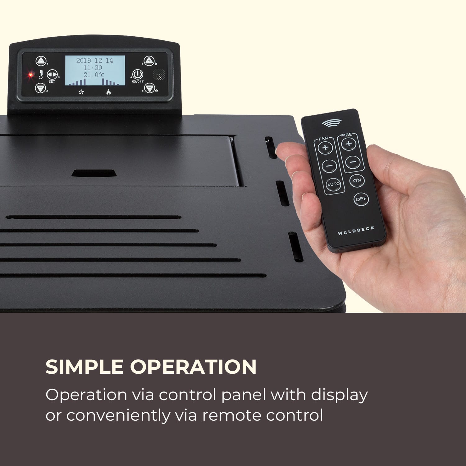 Energiewende, sobă pe peleți, 5/10 kW, 5 nivele, cronometru, telecomandă, negru Negru