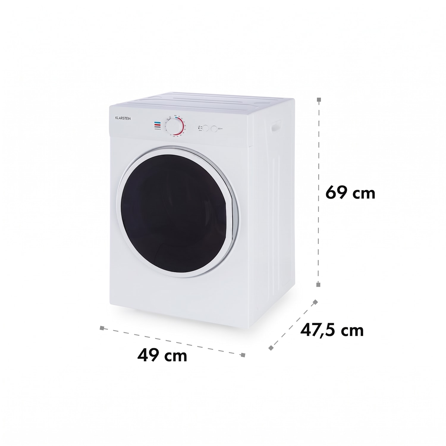 Jet Set, sušilica rublja, sušilica, 1020 W, energetska klasa G, 3 kg, 50 cm, bijela Bijela
