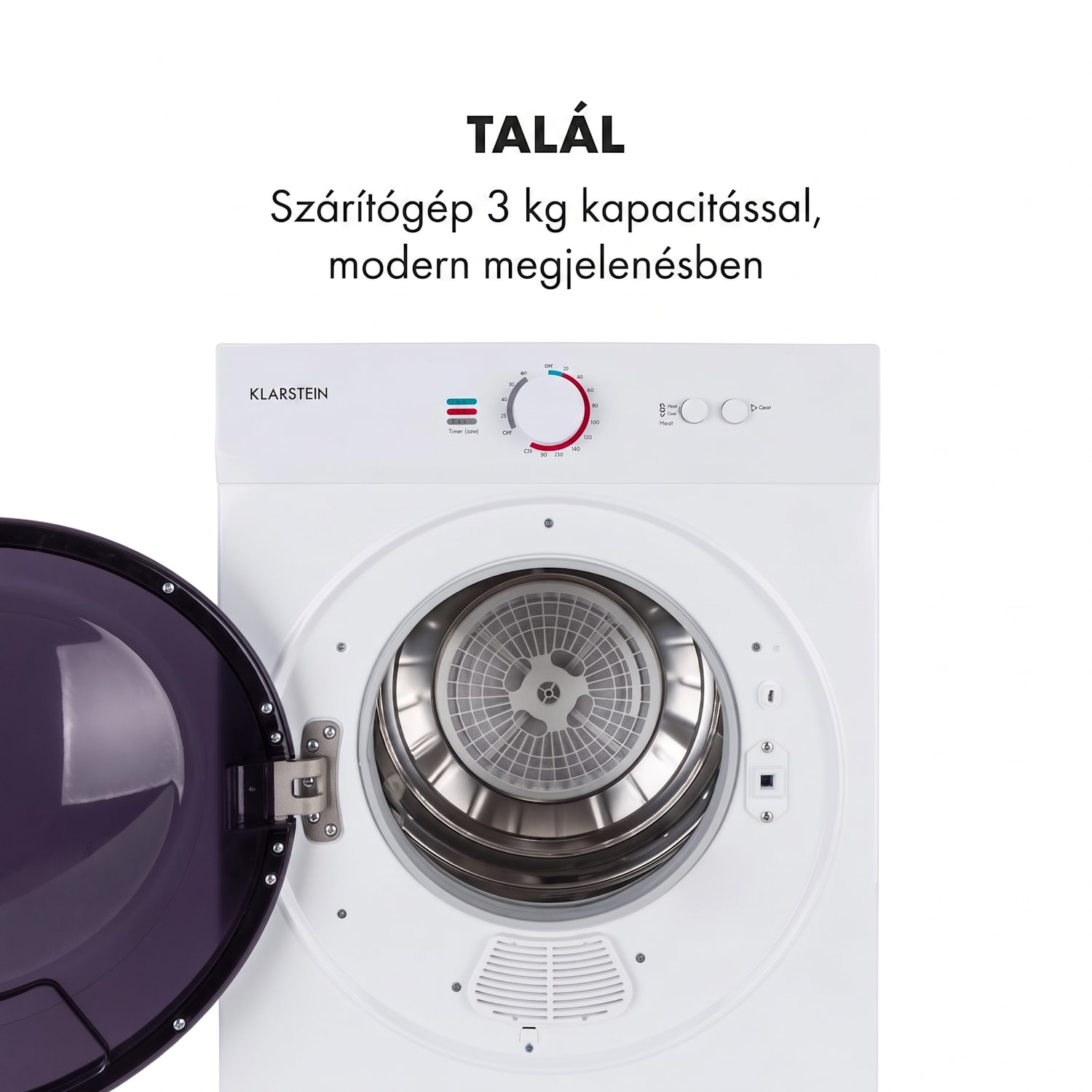 Jet Set, ruha szárítógép, 1020 W, G energiahatékonysági osztály, 3 kg, 50 cm, fehér Fehér