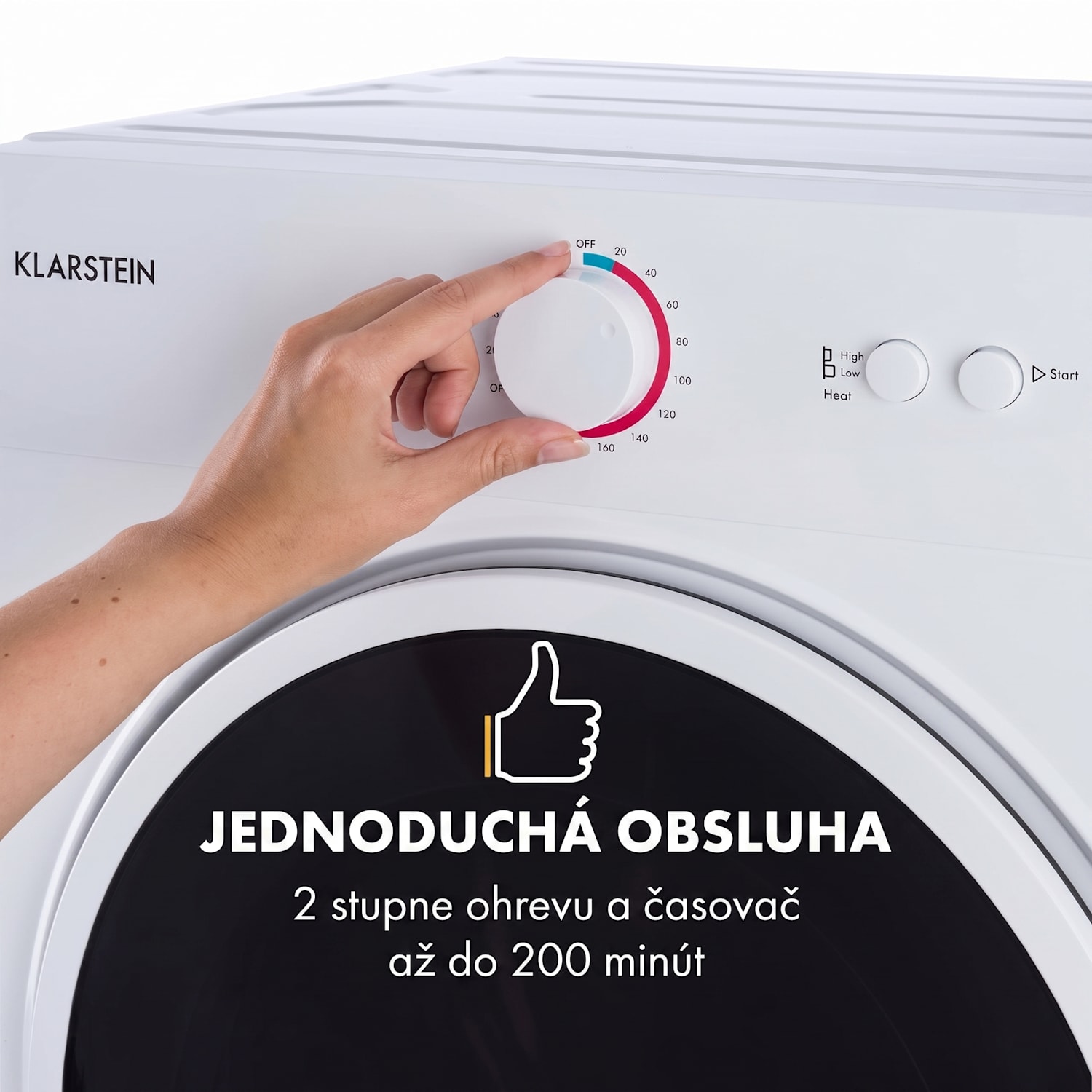 Jet Set, sušička bielizne, sušička, 1020 W, energetická trieda G, 3 kg, 50 cm, biela Biela