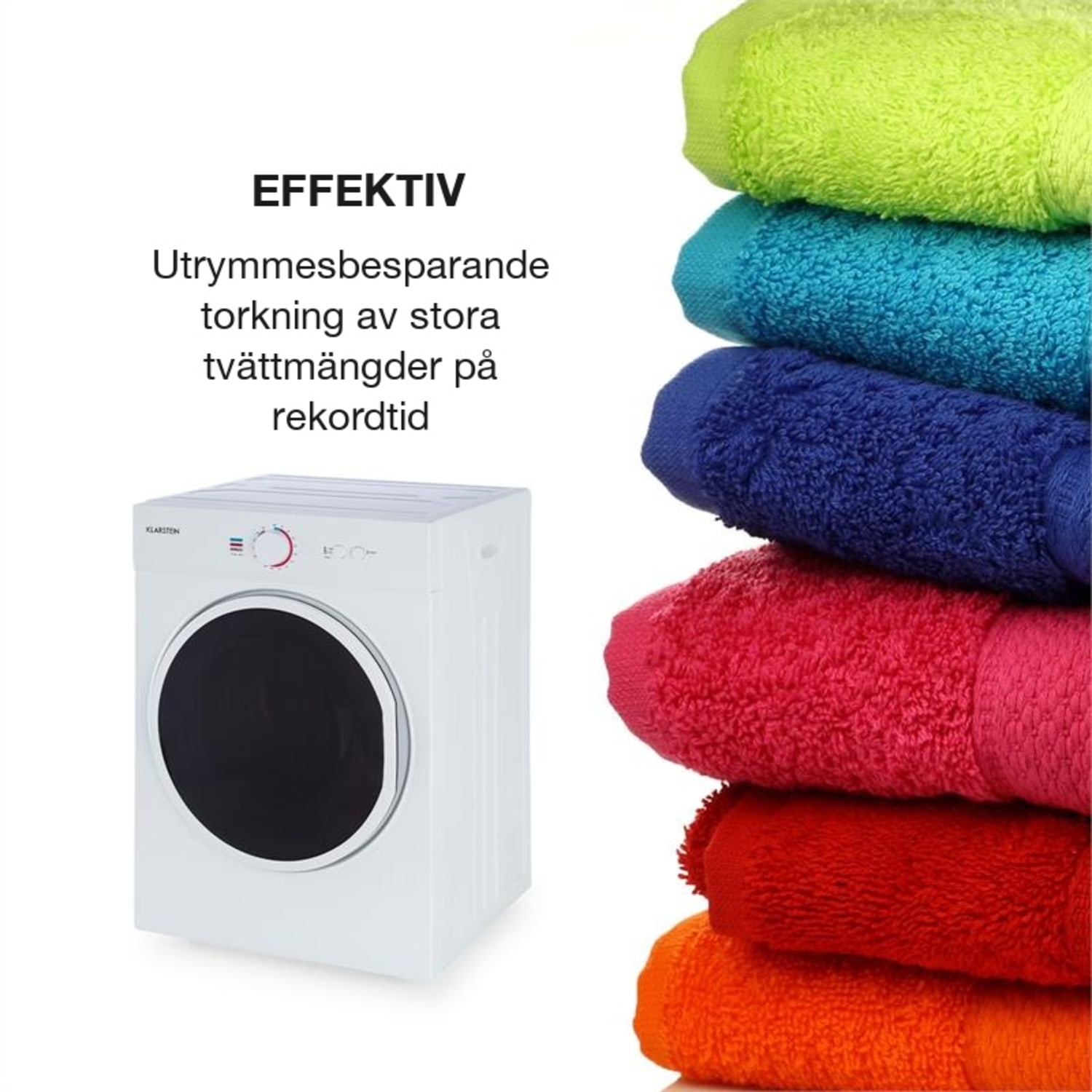 Jet Set torktumlare luftavfuktare 1020W EEK G 3kg 50cm vit Vit