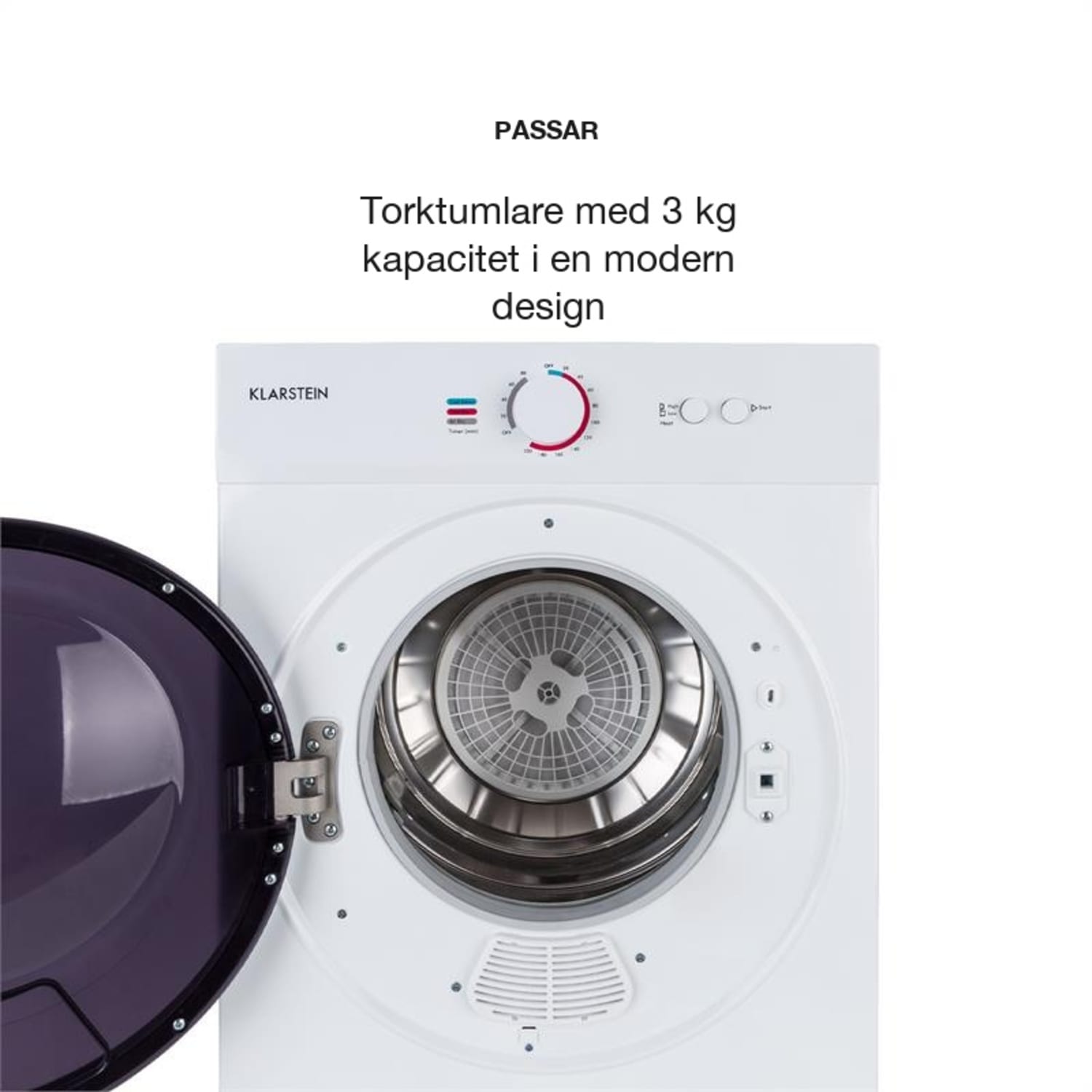 Jet Set torktumlare luftavfuktare 1020W EEK G 3kg 50cm vit Vit