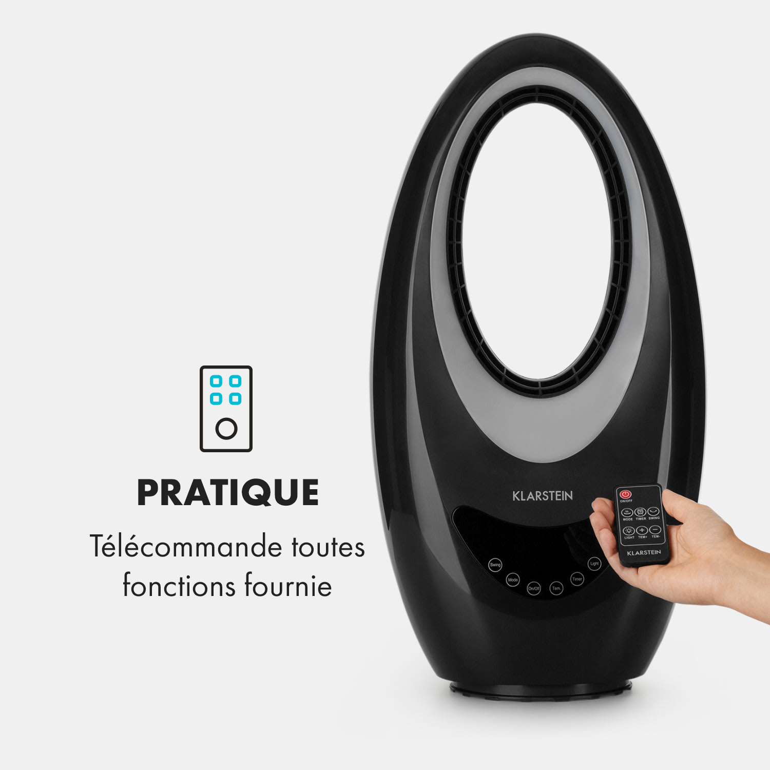 Sahara Storm Radiateur soufflant chauffage 1000 / 2000W 16-40°C - Noir 