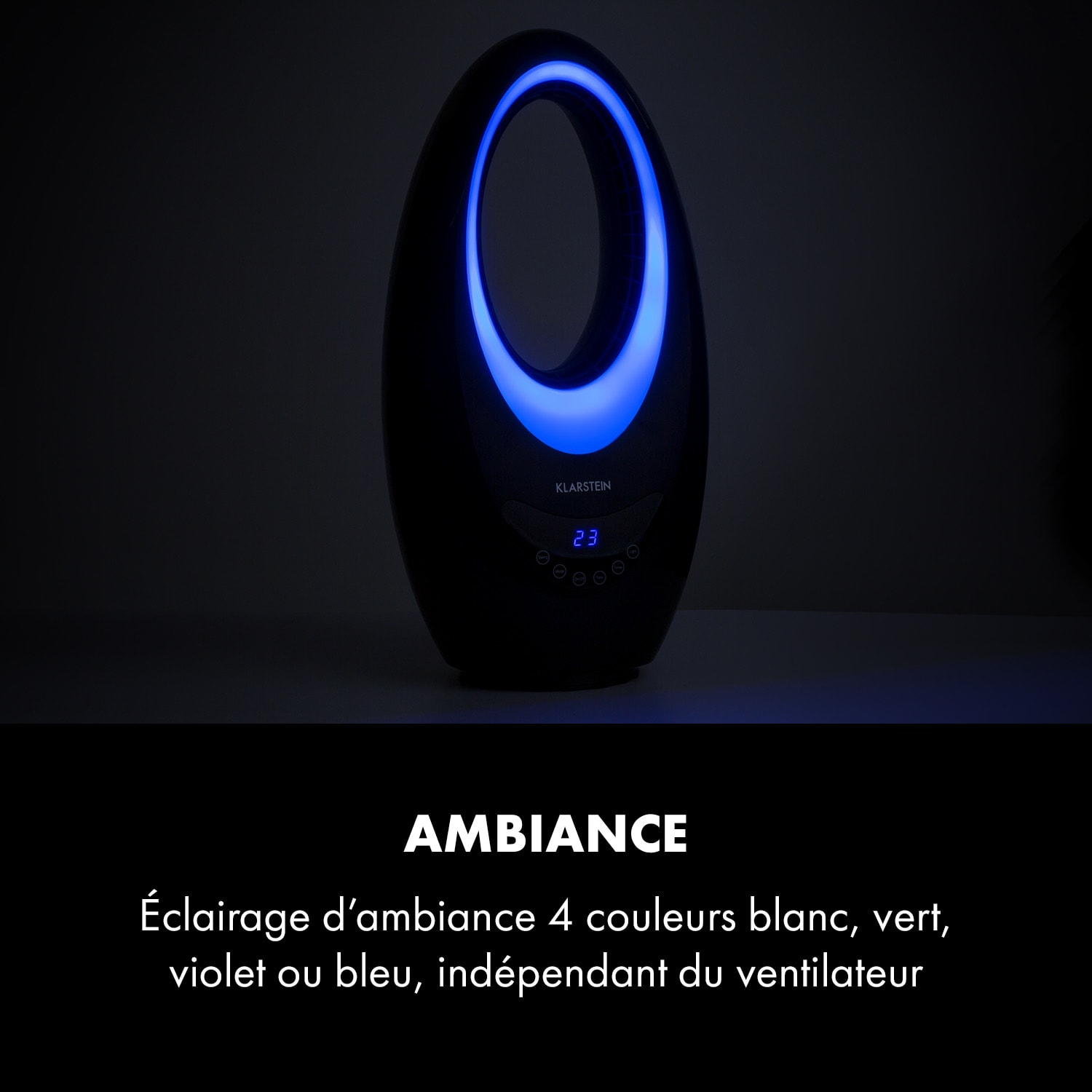 Sahara Storm Radiateur soufflant chauffage 1000 / 2000W 16-40°C - Noir 