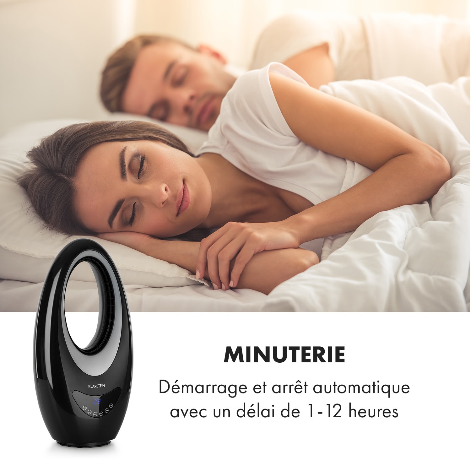 Sahara Storm Radiateur soufflant chauffage 1000 / 2000W 16-40°C - Noir 