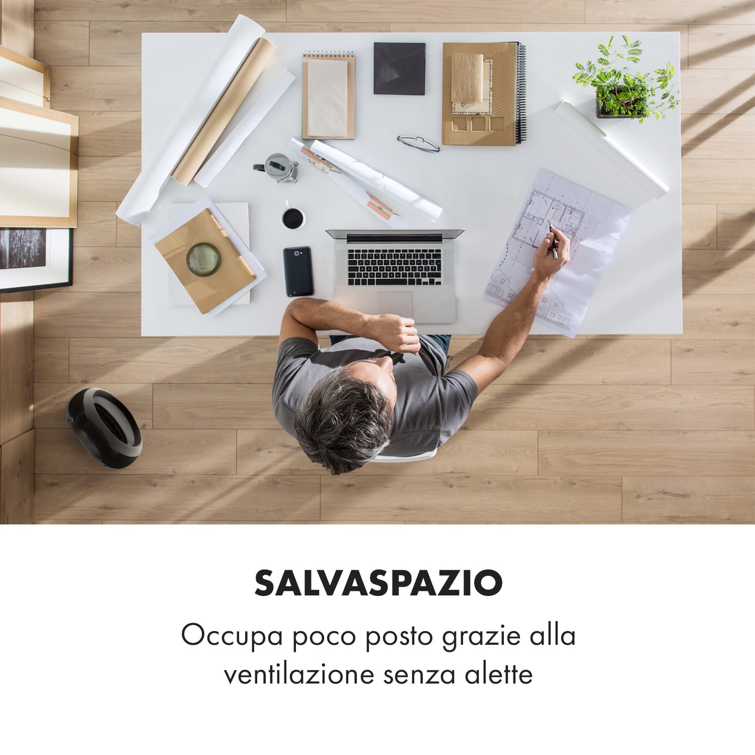 Sahara Storm termoventilatore 1000/2000W 16-40° oscillazione timer nero 