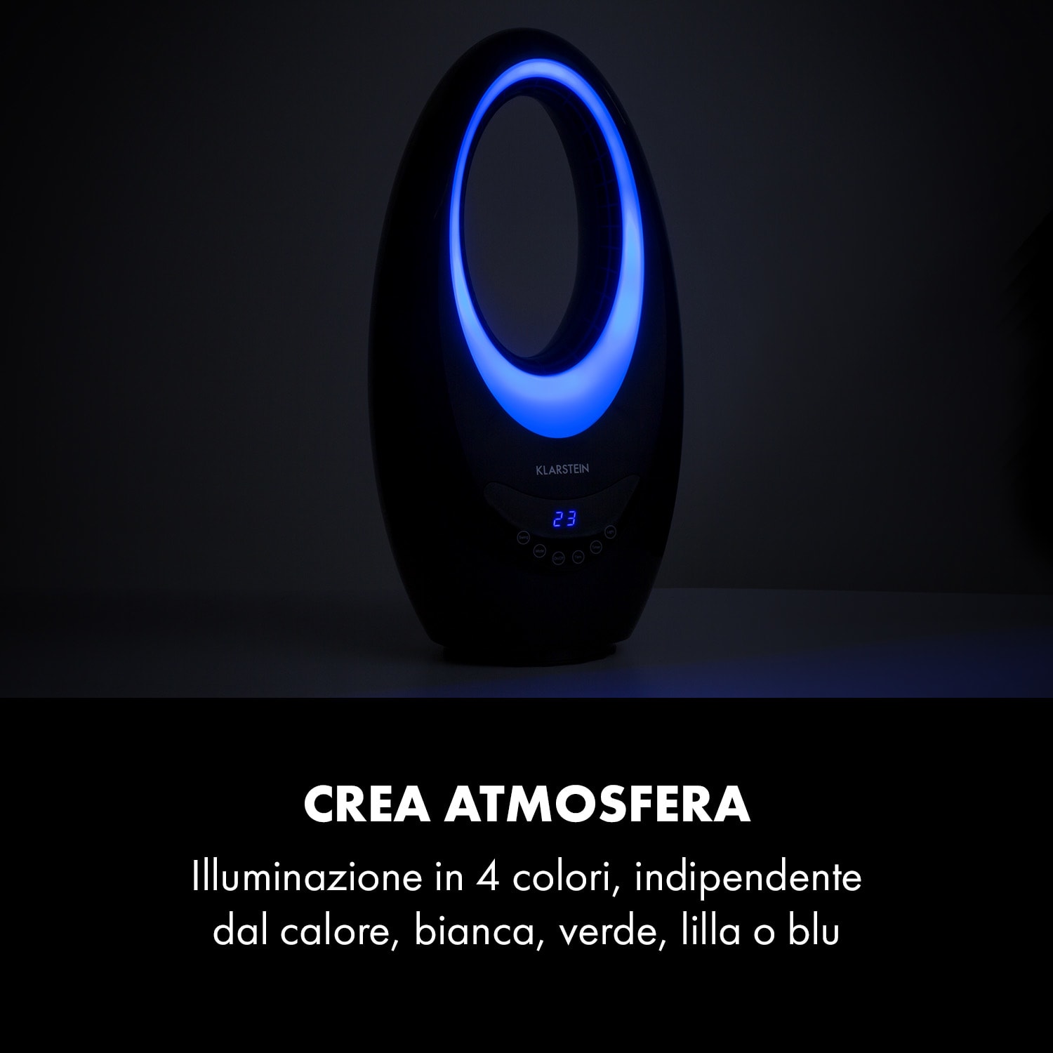 Sahara Storm termoventilatore 1000/2000W 16-40° oscillazione timer nero 