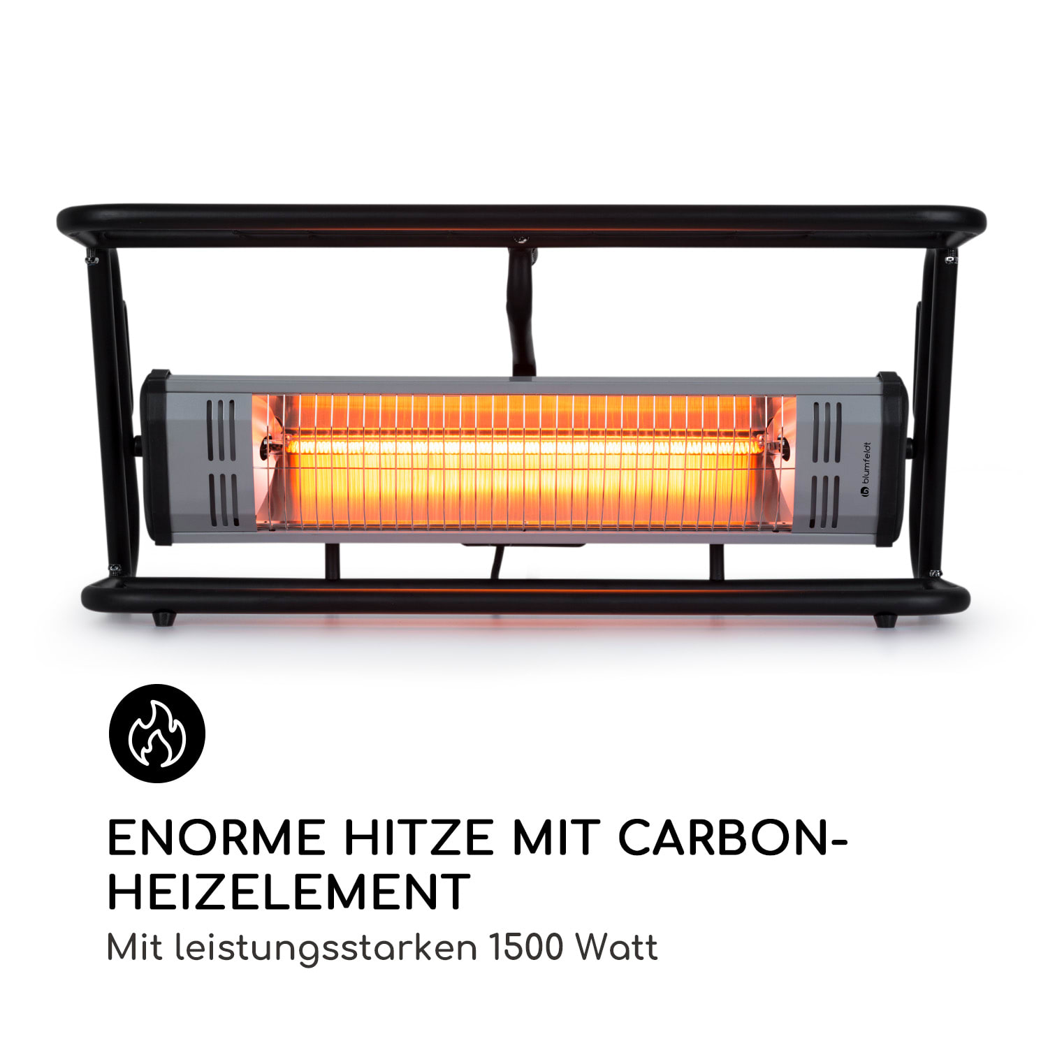 Team Mate Heizstrahler 1500W IR ComfortHeat IP34 Stahl