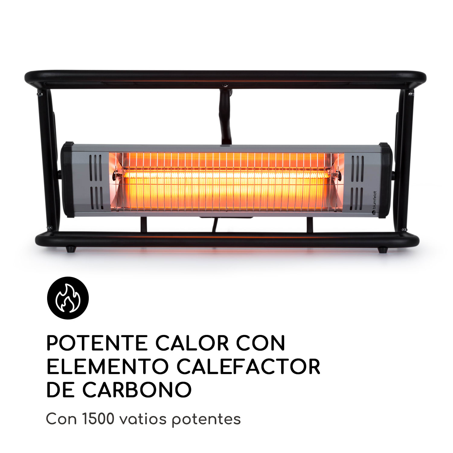 Team Mate Estufa exterior 1500 W IR ComfortHeat IP34 Acero